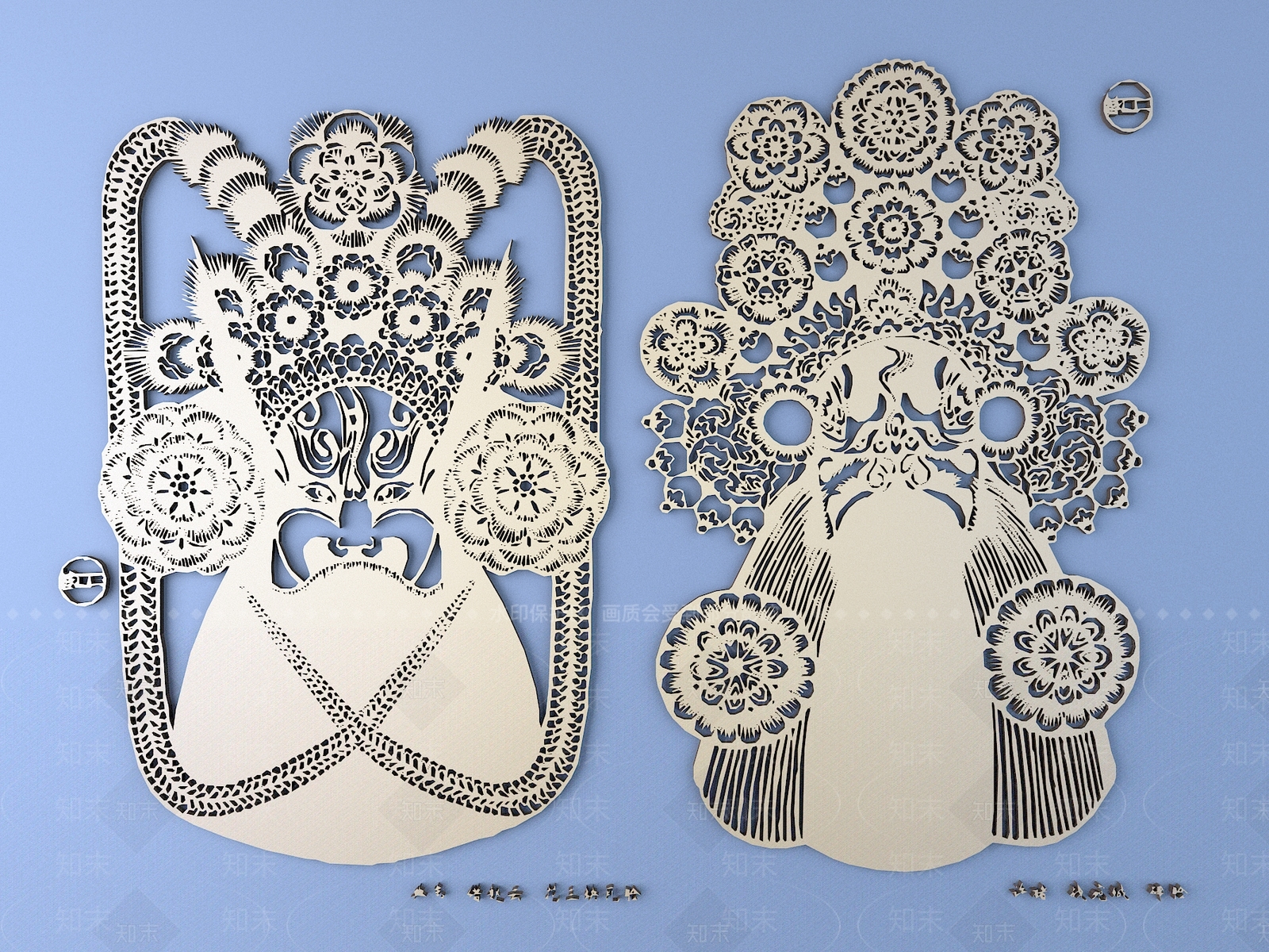 中式新中式雕花3D模型下载【ID:1196488127】