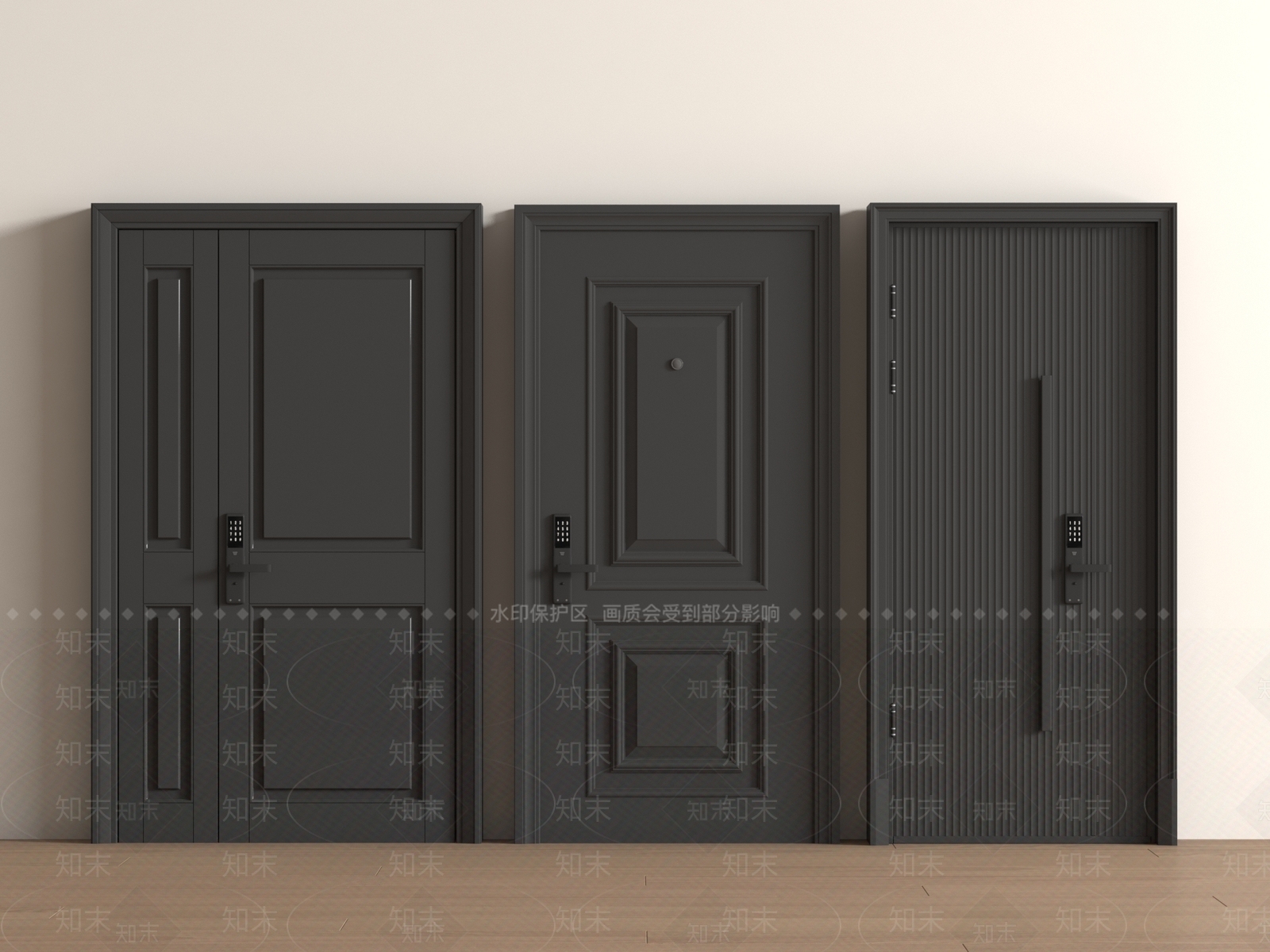 现代单开门3D模型下载【ID:1196488796】