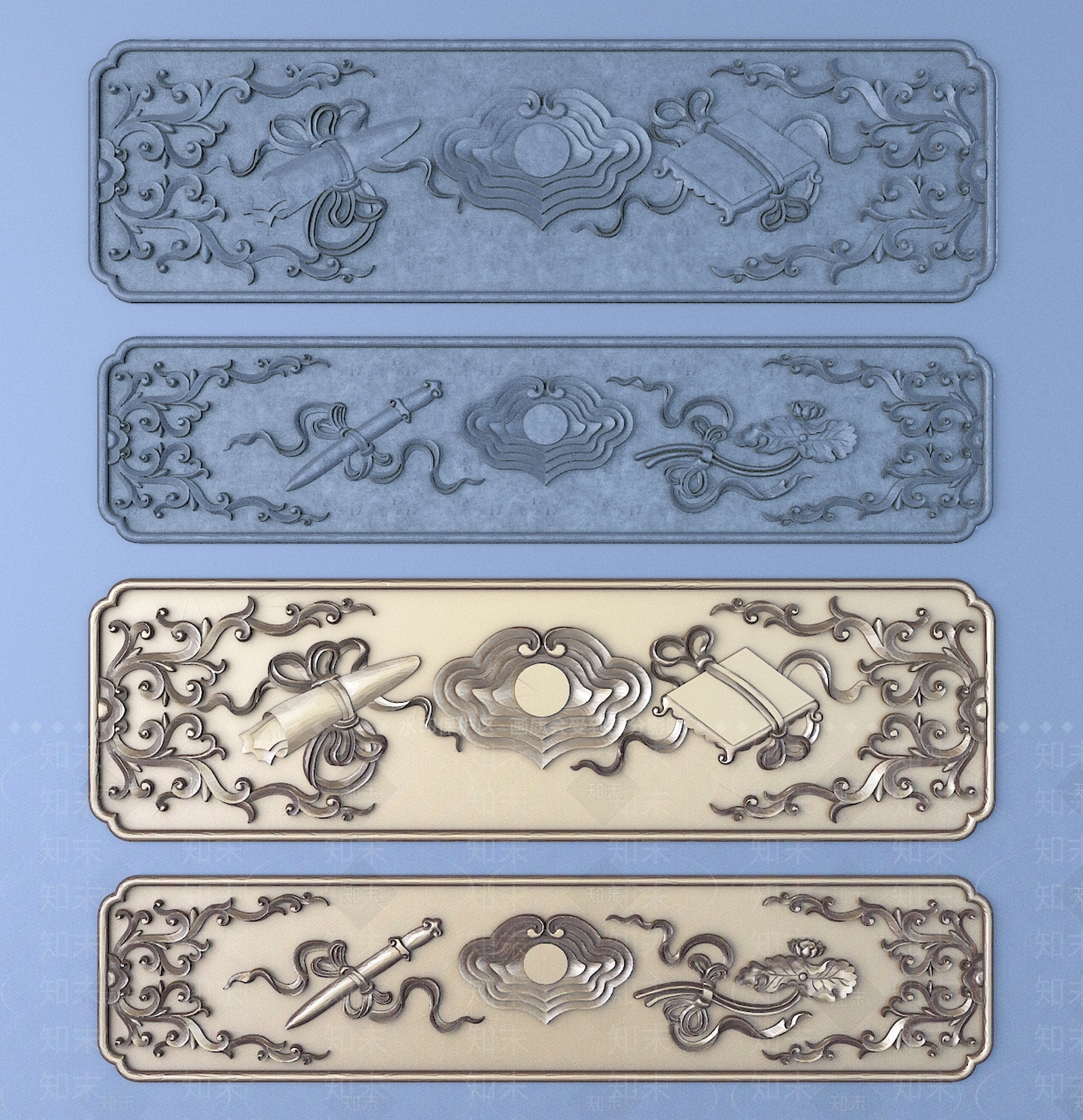 中式雕花3D模型下载【ID:1196489140】