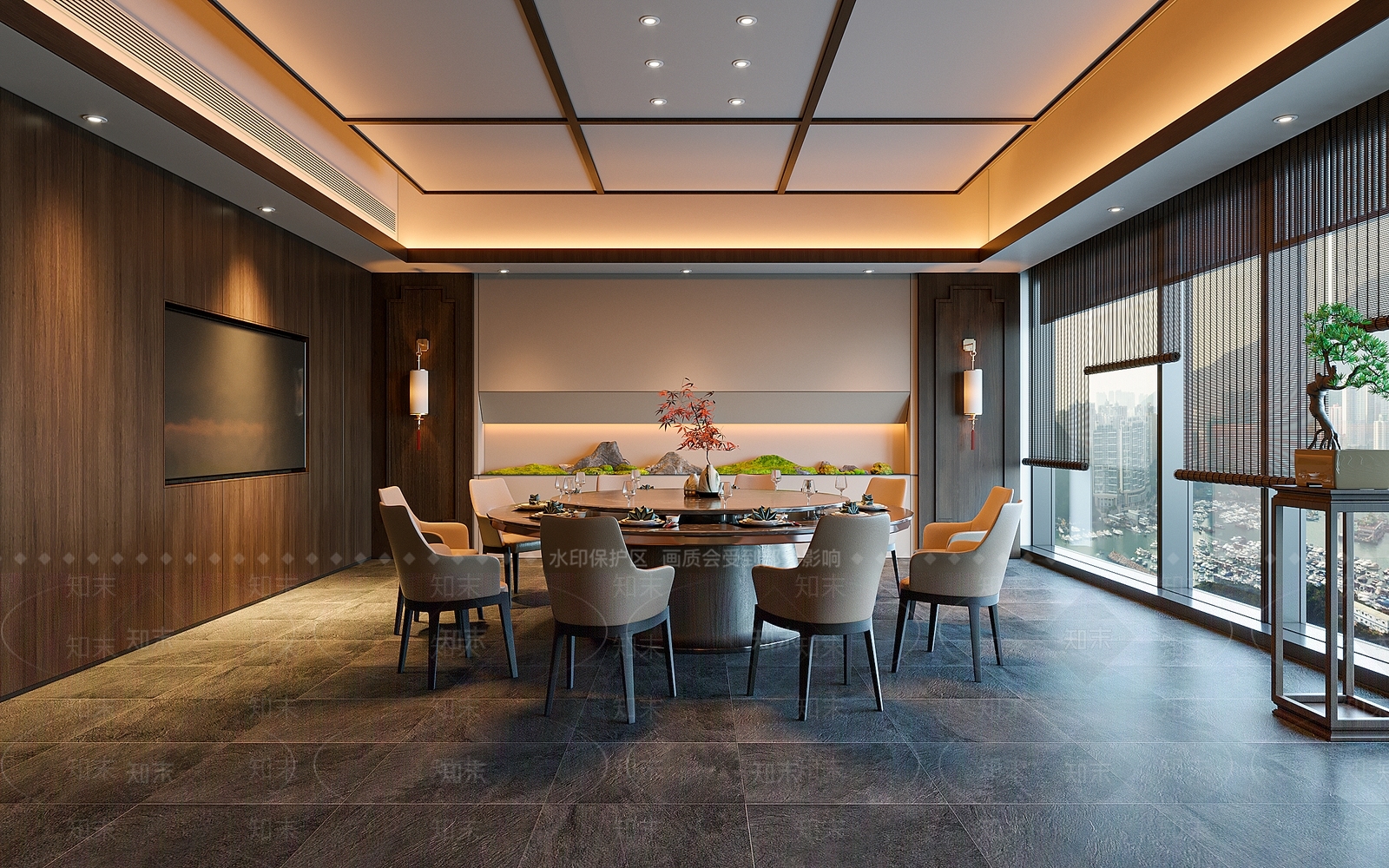新中式包厢3D模型下载【ID:1196489341】