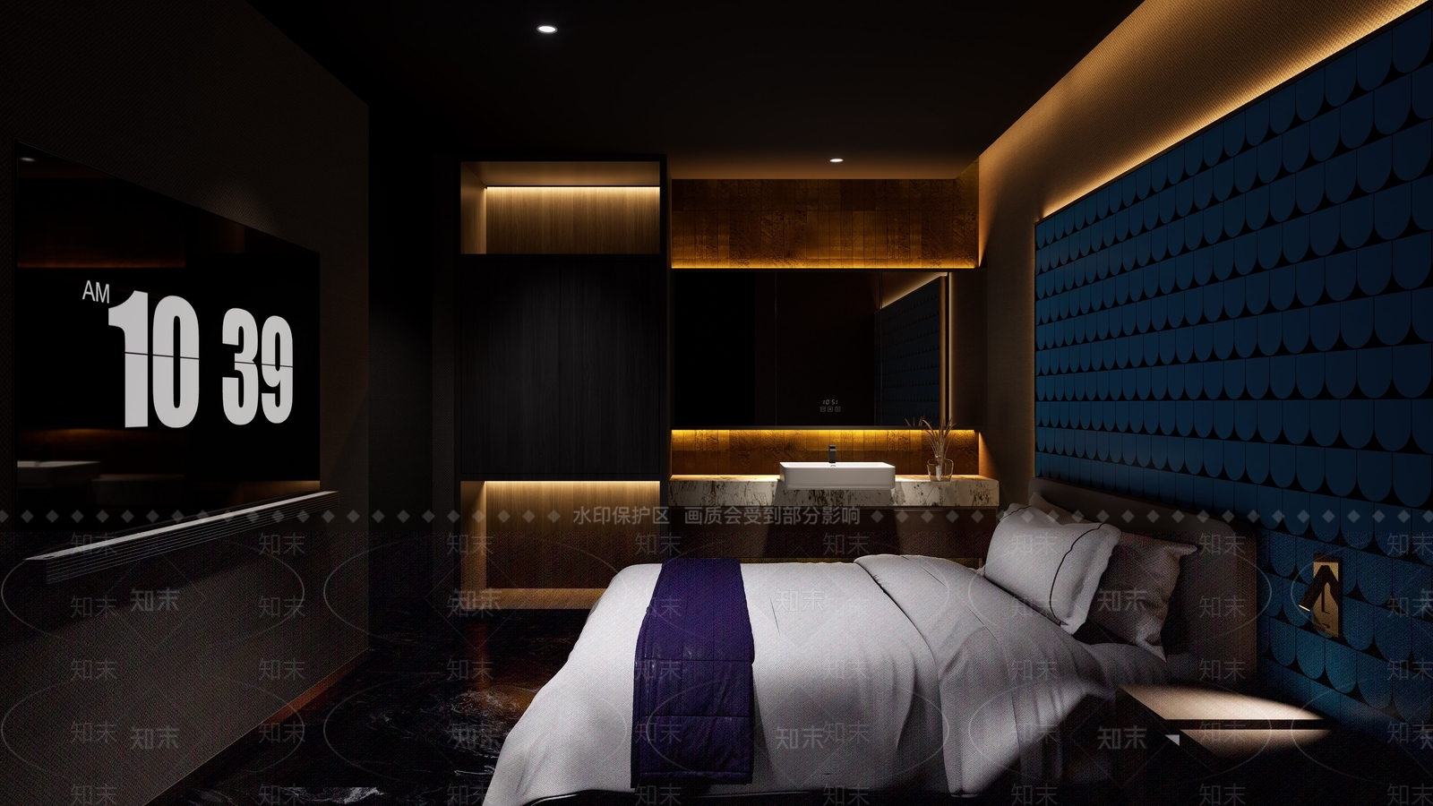 现代新中式足浴店3D模型下载【ID:1196489632】