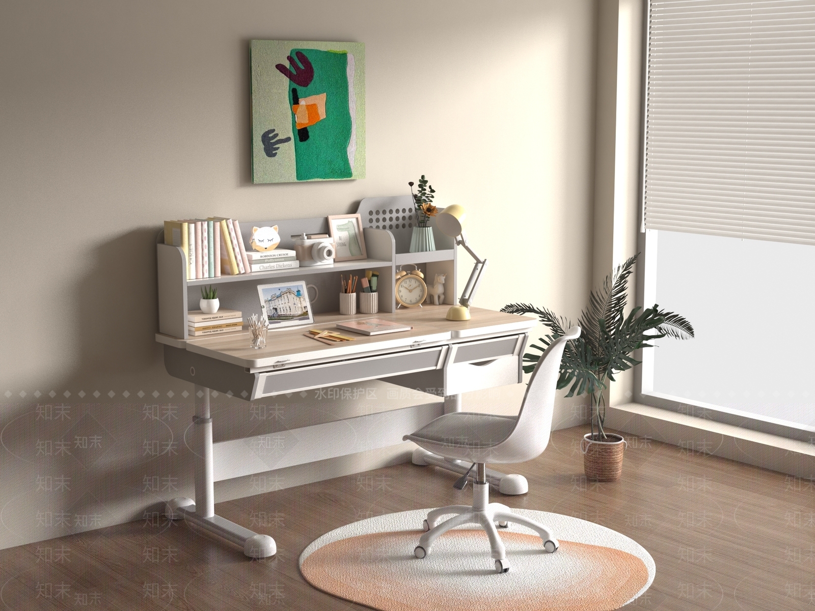 儿童桌椅SU模型下载【ID:1196489635】