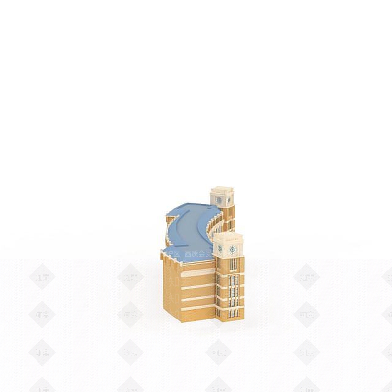 欧式古典欧式建筑3D模型下载【ID:1196493988】