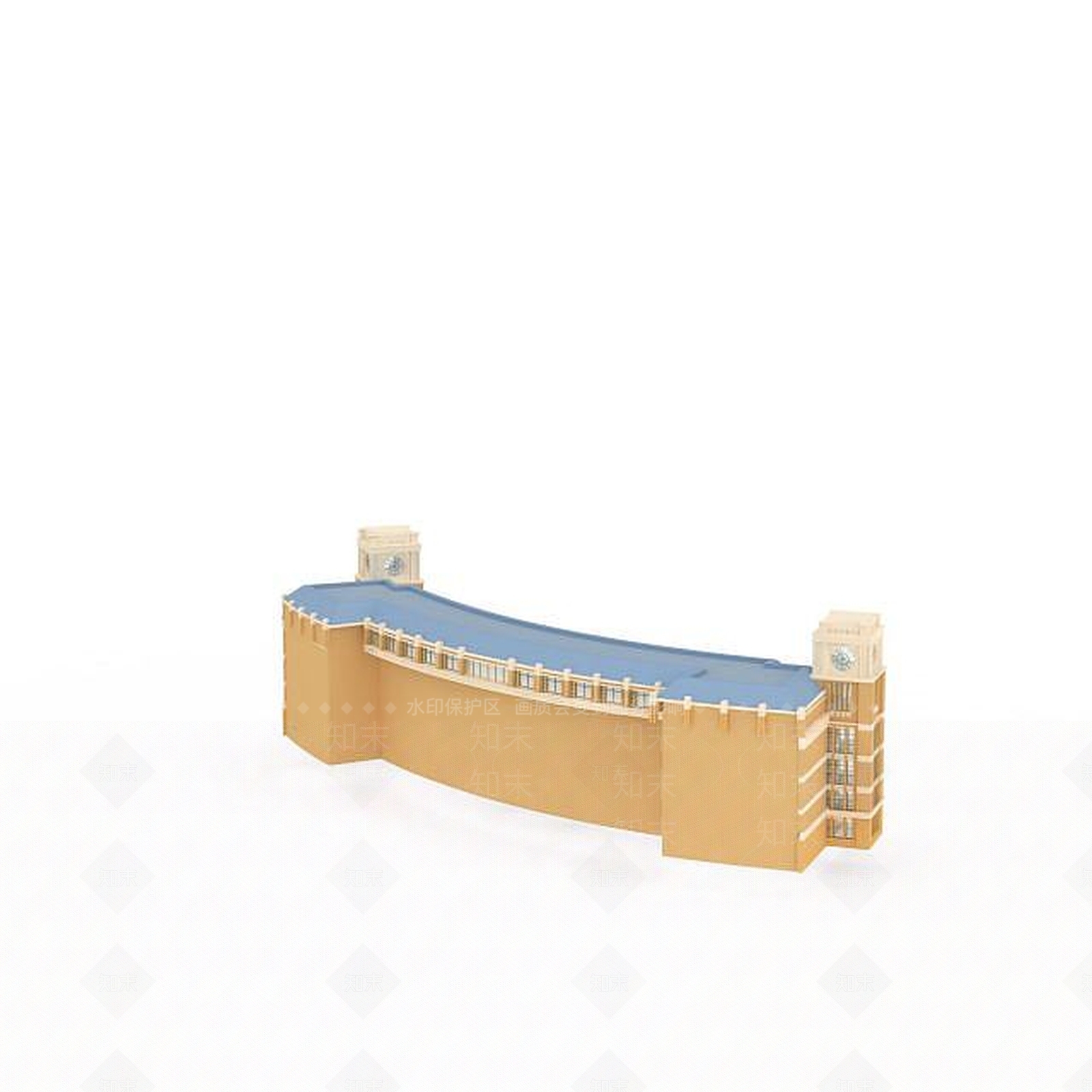 欧式古典欧式建筑3D模型下载【ID:1196493988】
