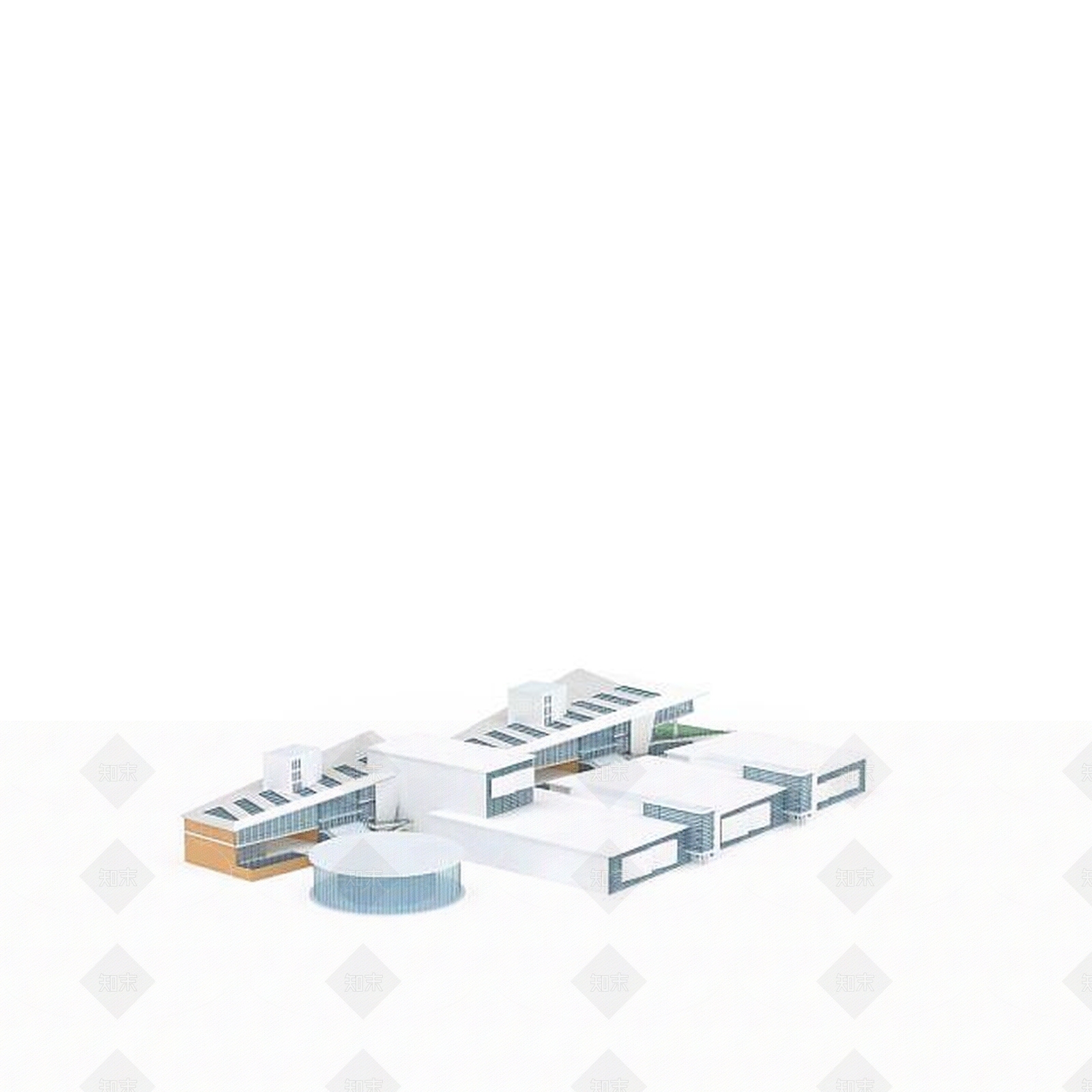 现代体育健身建筑群3D模型下载【ID:1196494044】