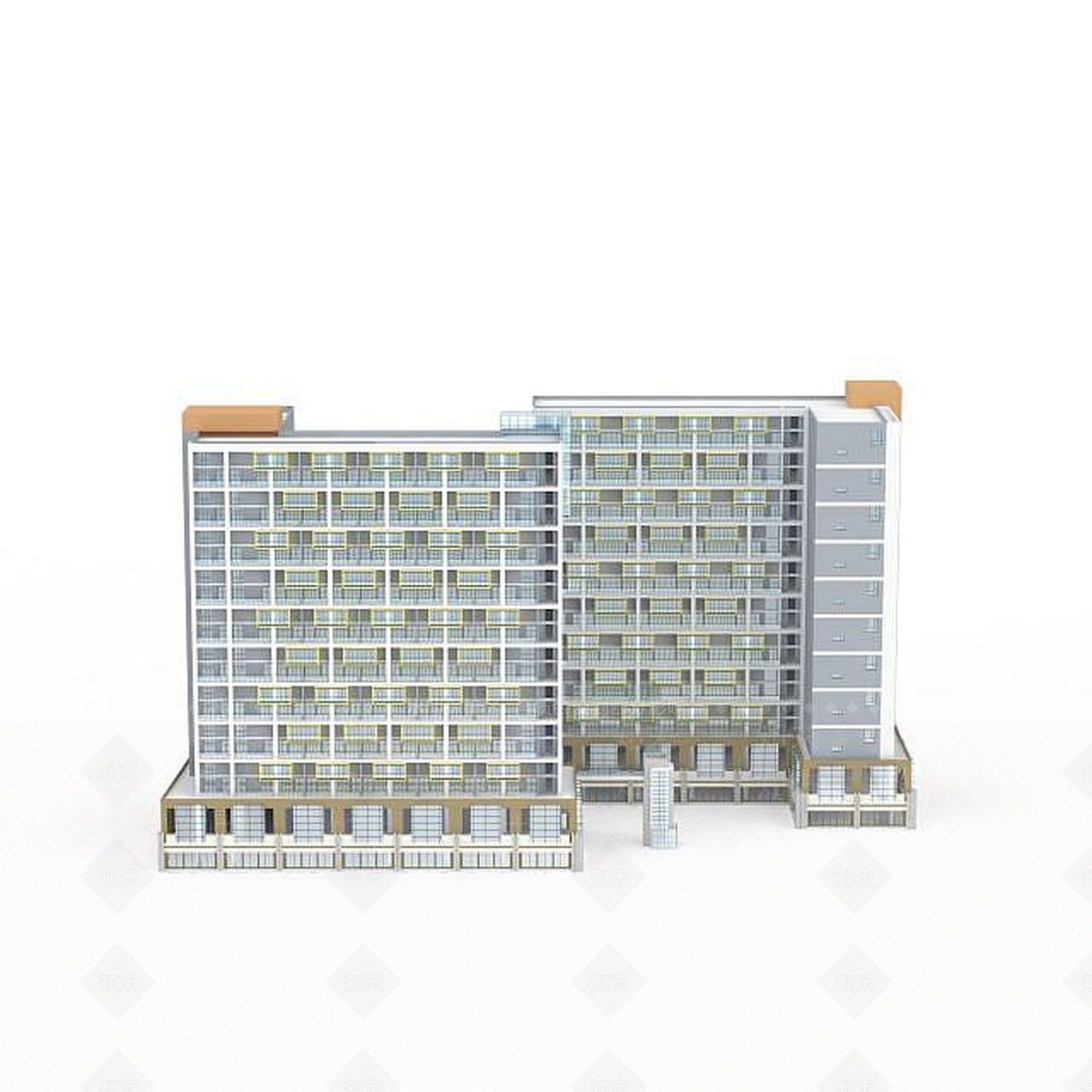 现代公共建筑3D模型下载【ID:1196494088】