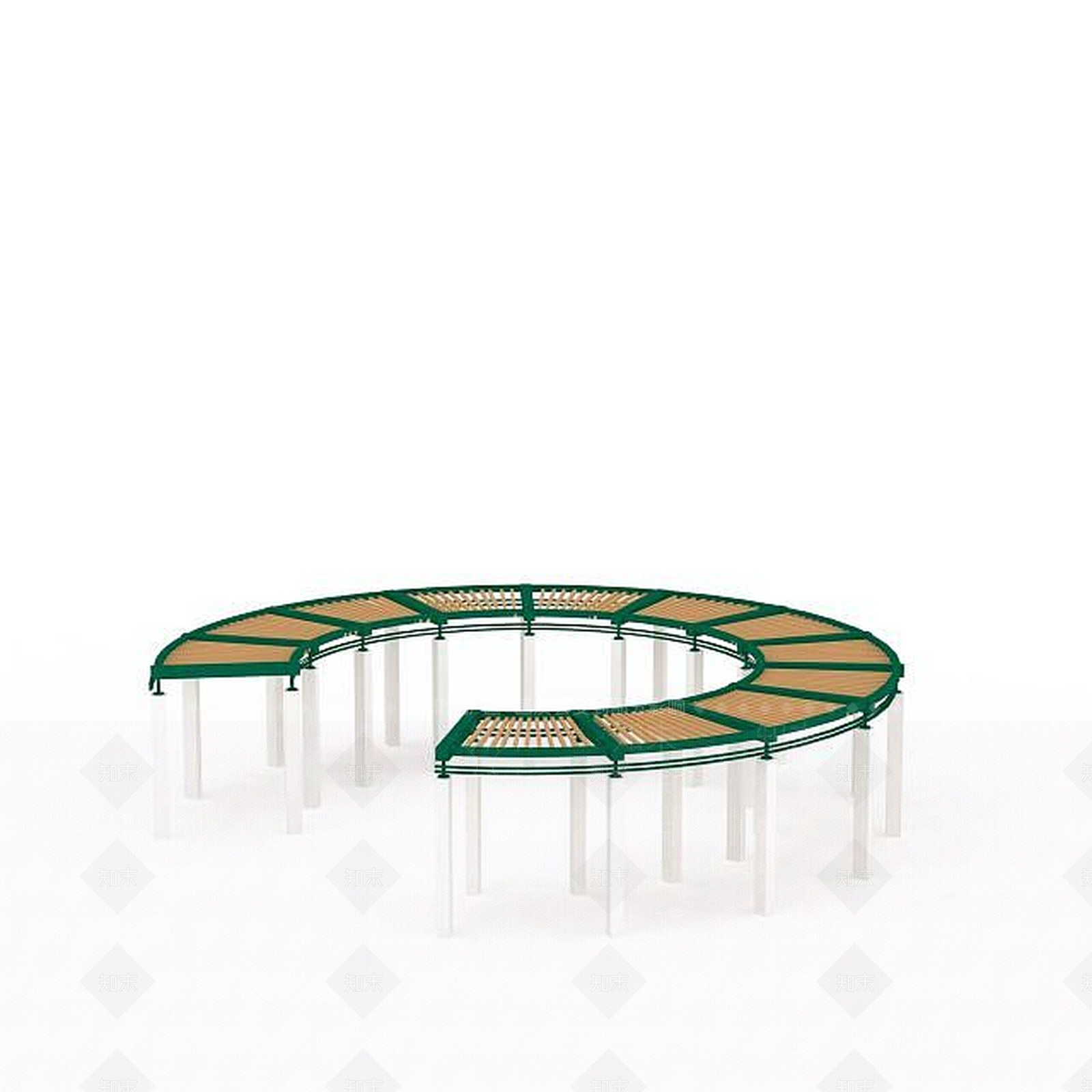 现代简单铁艺花架3D模型下载【ID:1196495019】