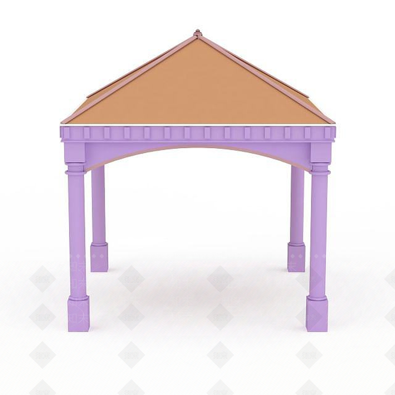 现代紫色凉亭3D模型下载【ID:1196497090】