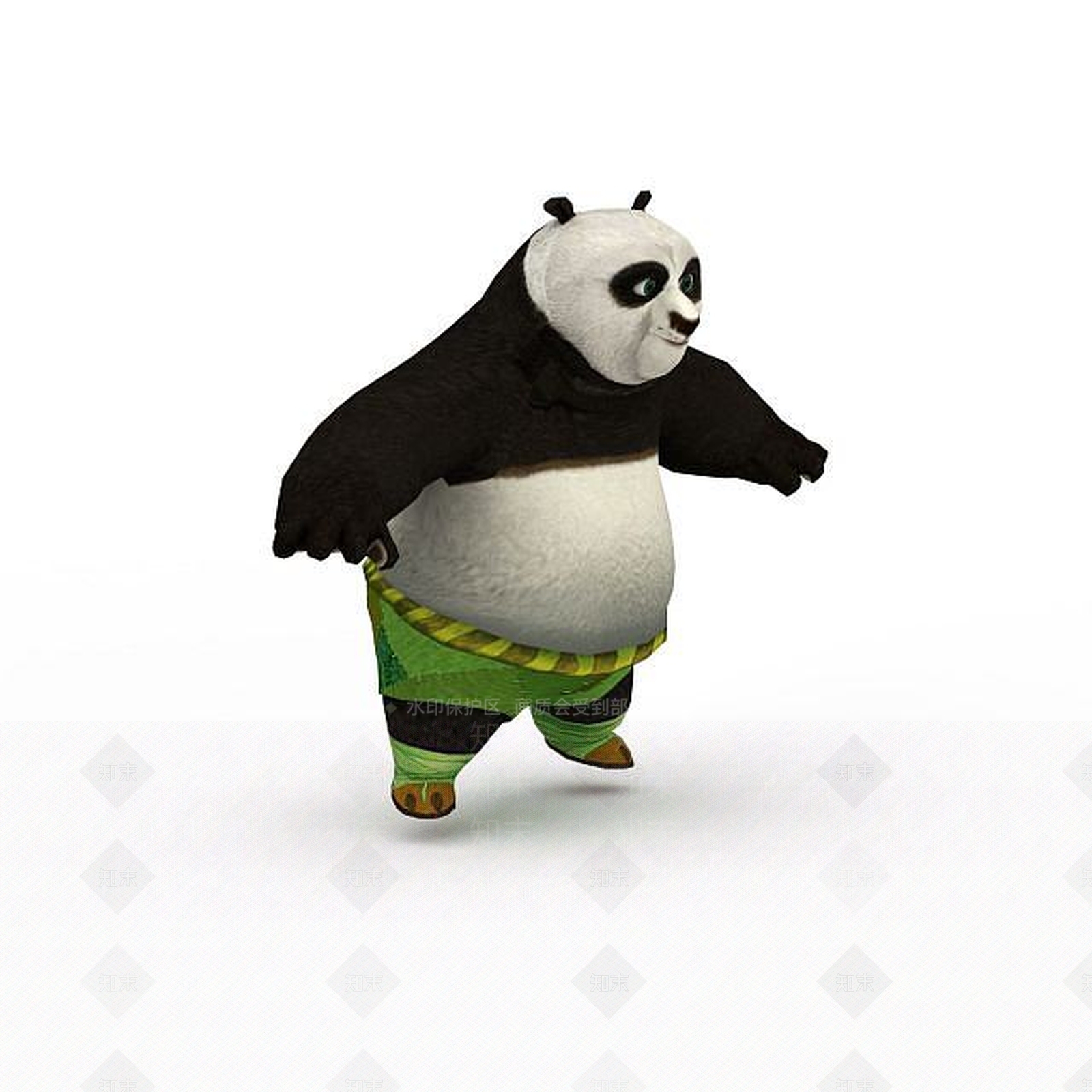 现代功夫熊猫3D模型下载【ID:1196500548】