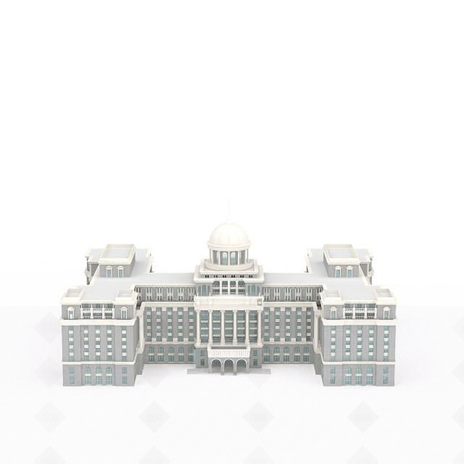 欧式古典欧式大厦3D模型下载【ID:1196500933】