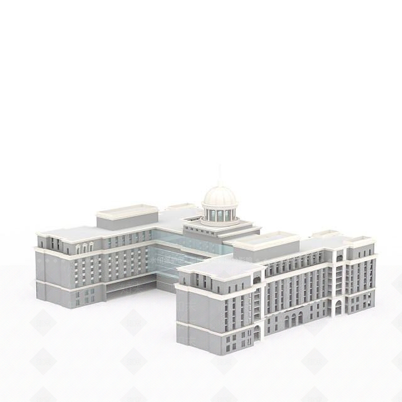 欧式古典欧式大厦3D模型下载【ID:1196500933】