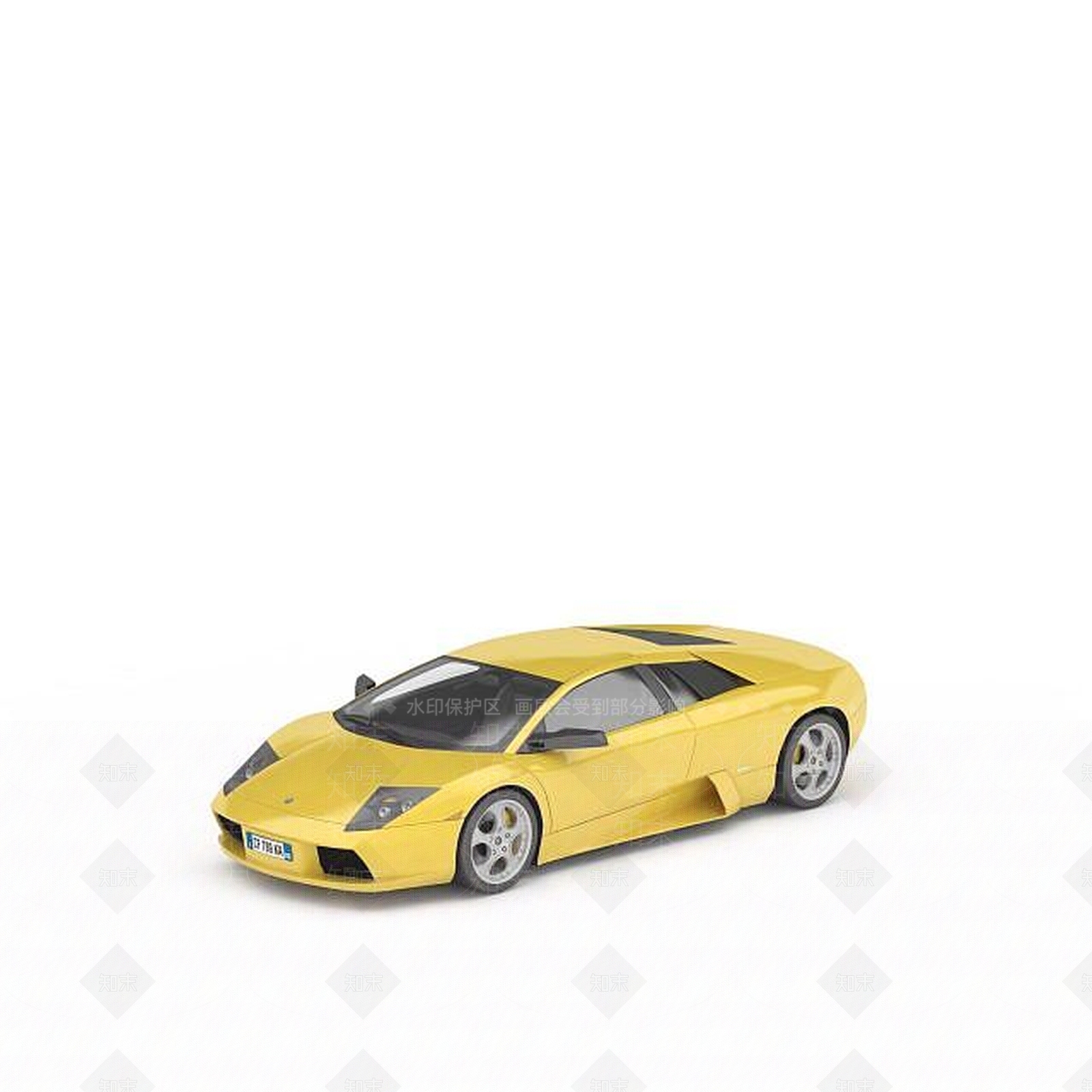 现代黄色汽车3D模型下载【ID:1196501286】