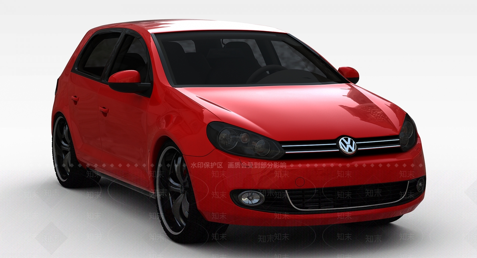 现代红色汽车3D模型下载【ID:1196501768】