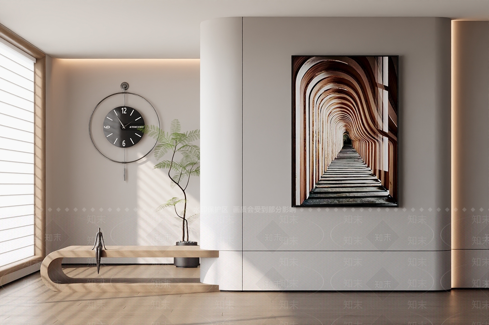 现代法式挂画3D模型下载【ID:1196502053】