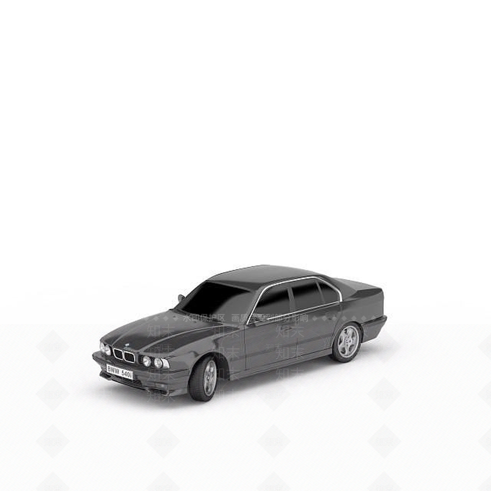 现代黑色汽车3D模型下载【ID:1196501978】