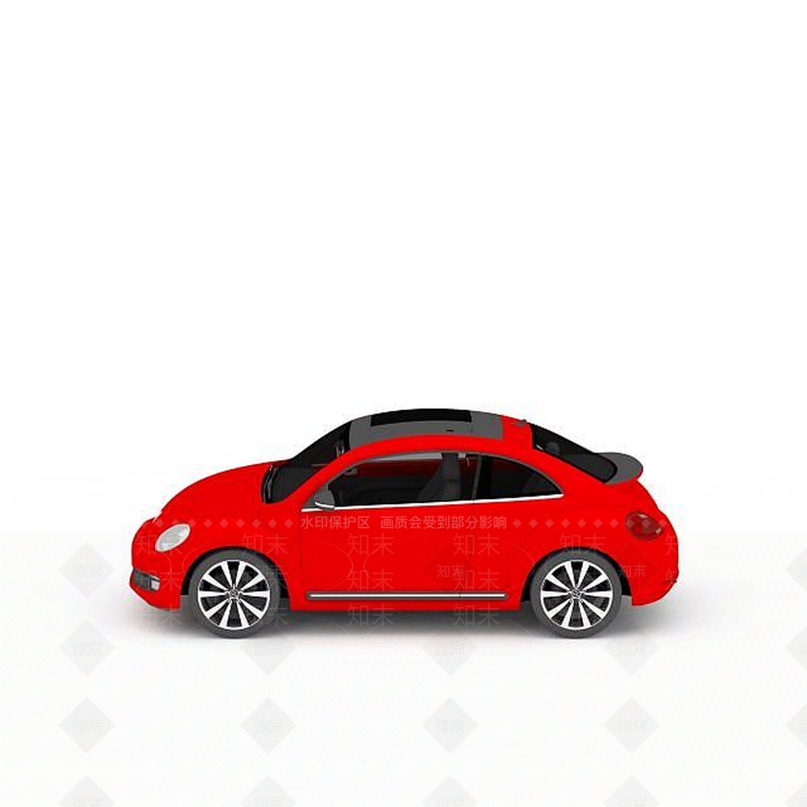 现代红色汽车3D模型下载【ID:1196502171】