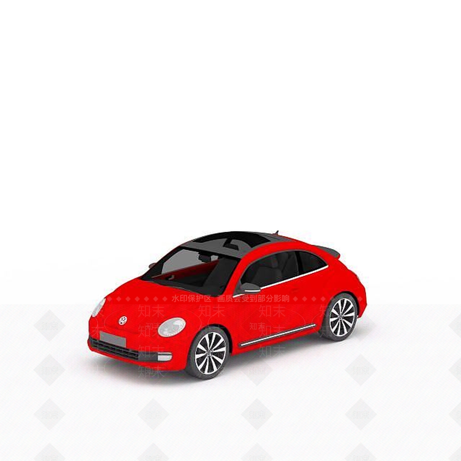 现代红色汽车3D模型下载【ID:1196502171】