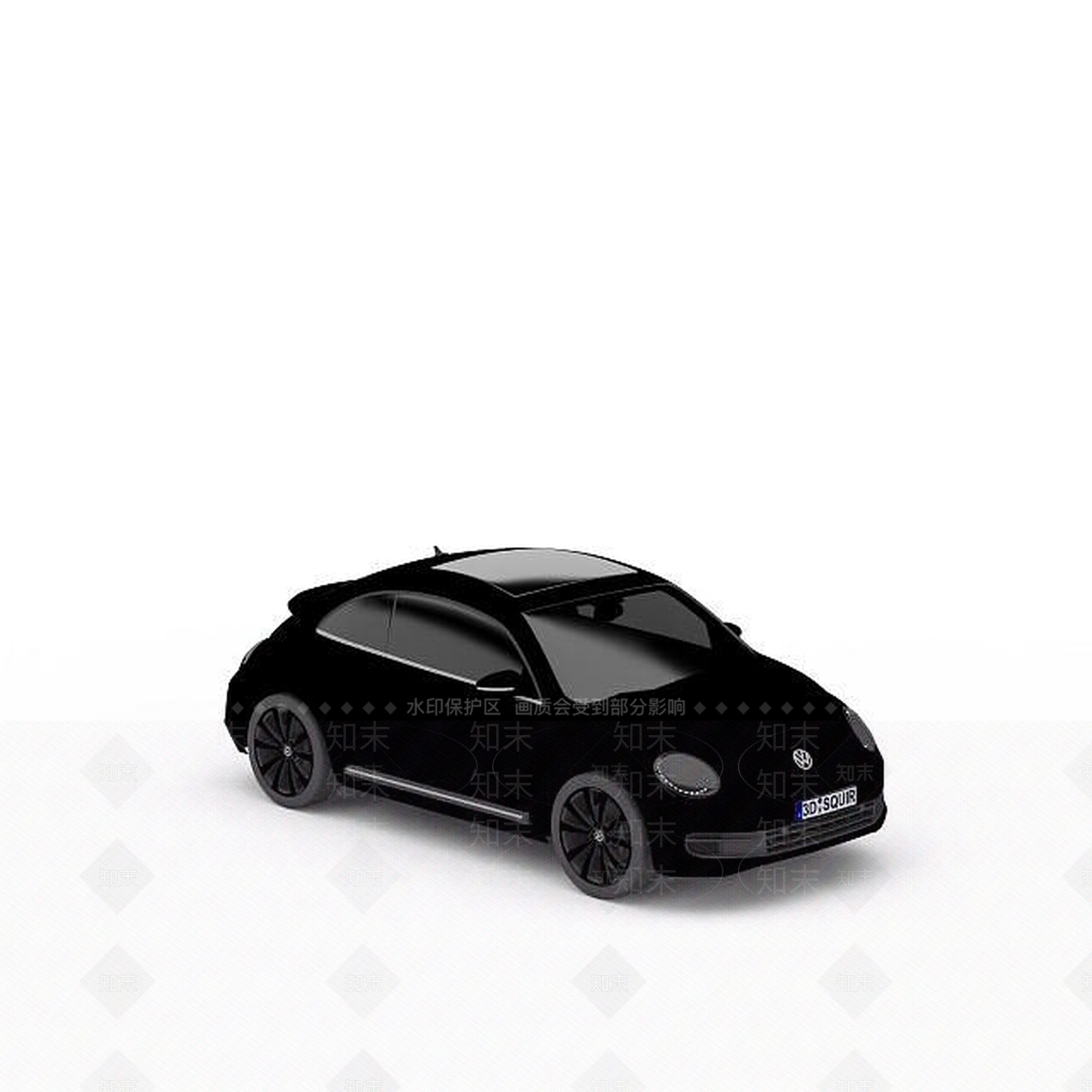 现代黑色汽车3D模型下载【ID:1196958156】