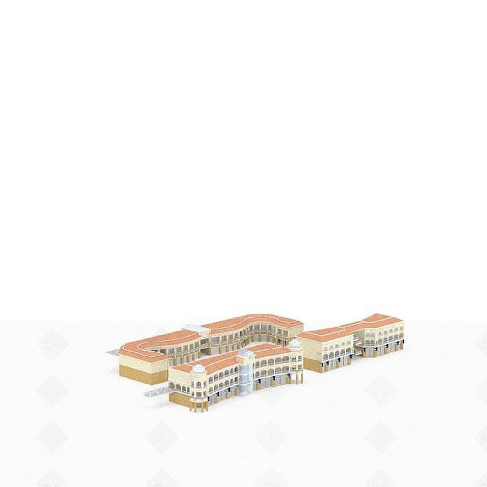 现代建筑群3D模型下载【ID:1196502409】