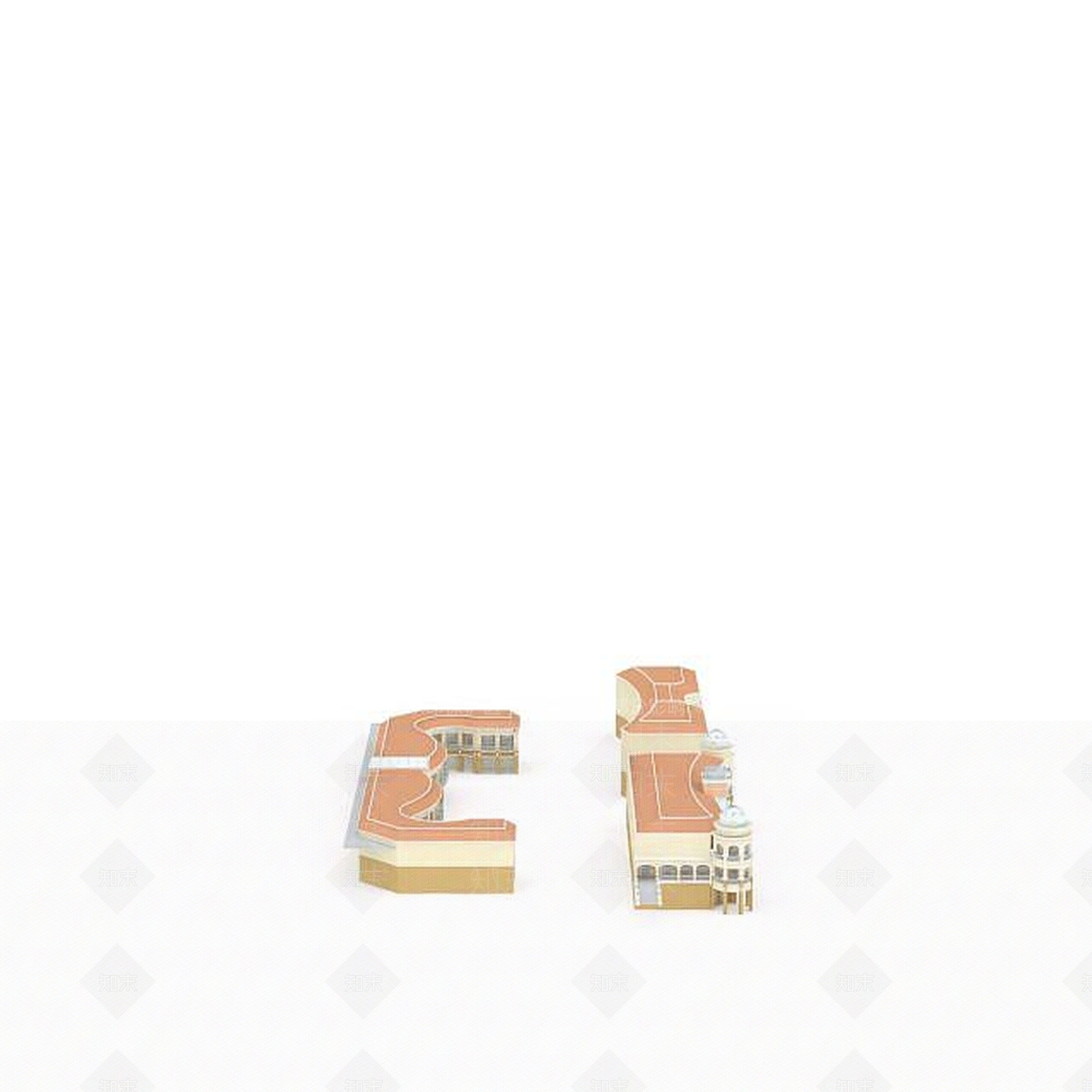 现代建筑群3D模型下载【ID:1196502409】
