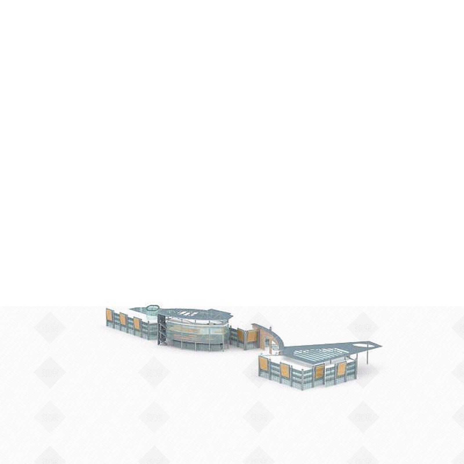 现代时尚建筑物3D模型下载【ID:1196502594】