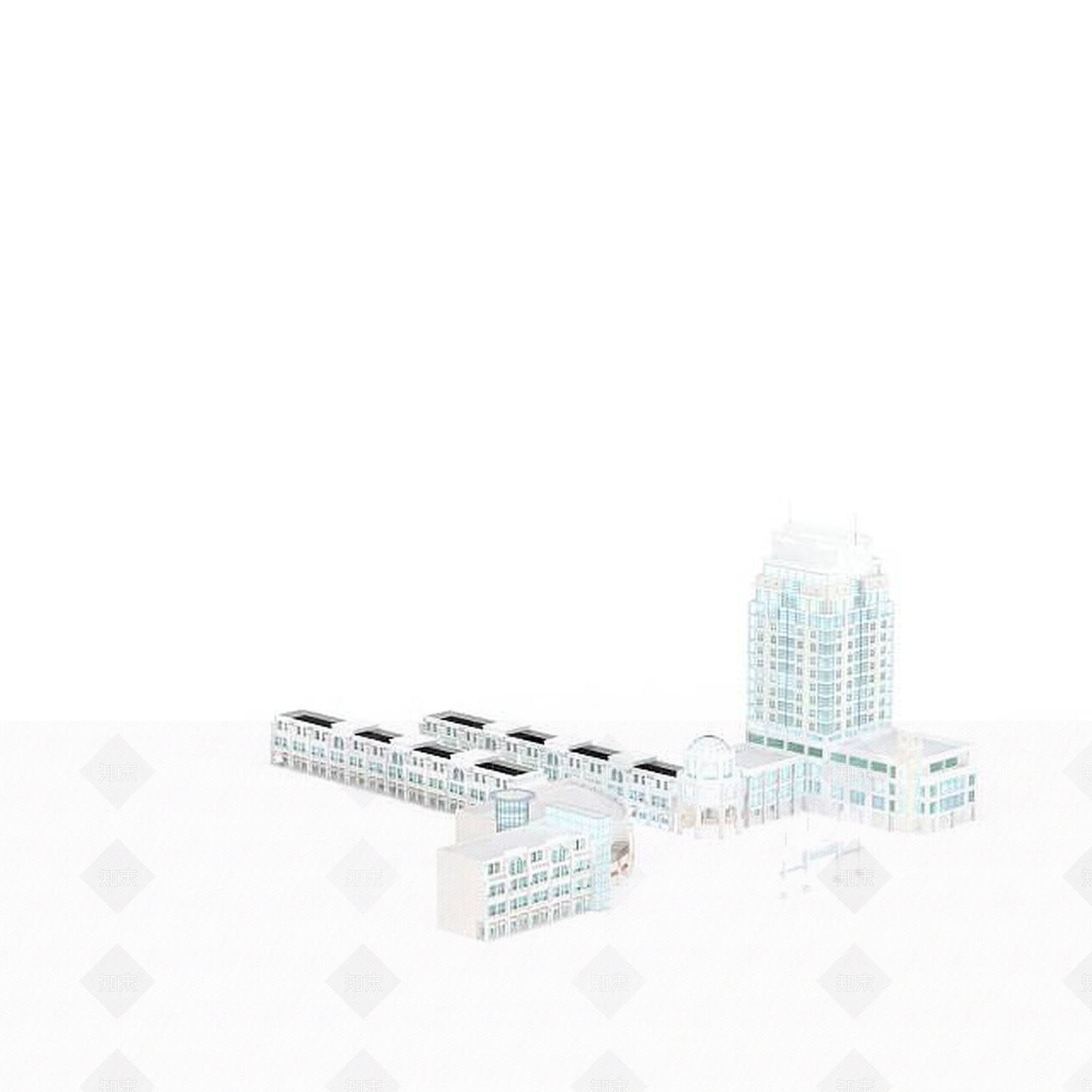 现代高层写字楼3D模型下载【ID:1196502538】
