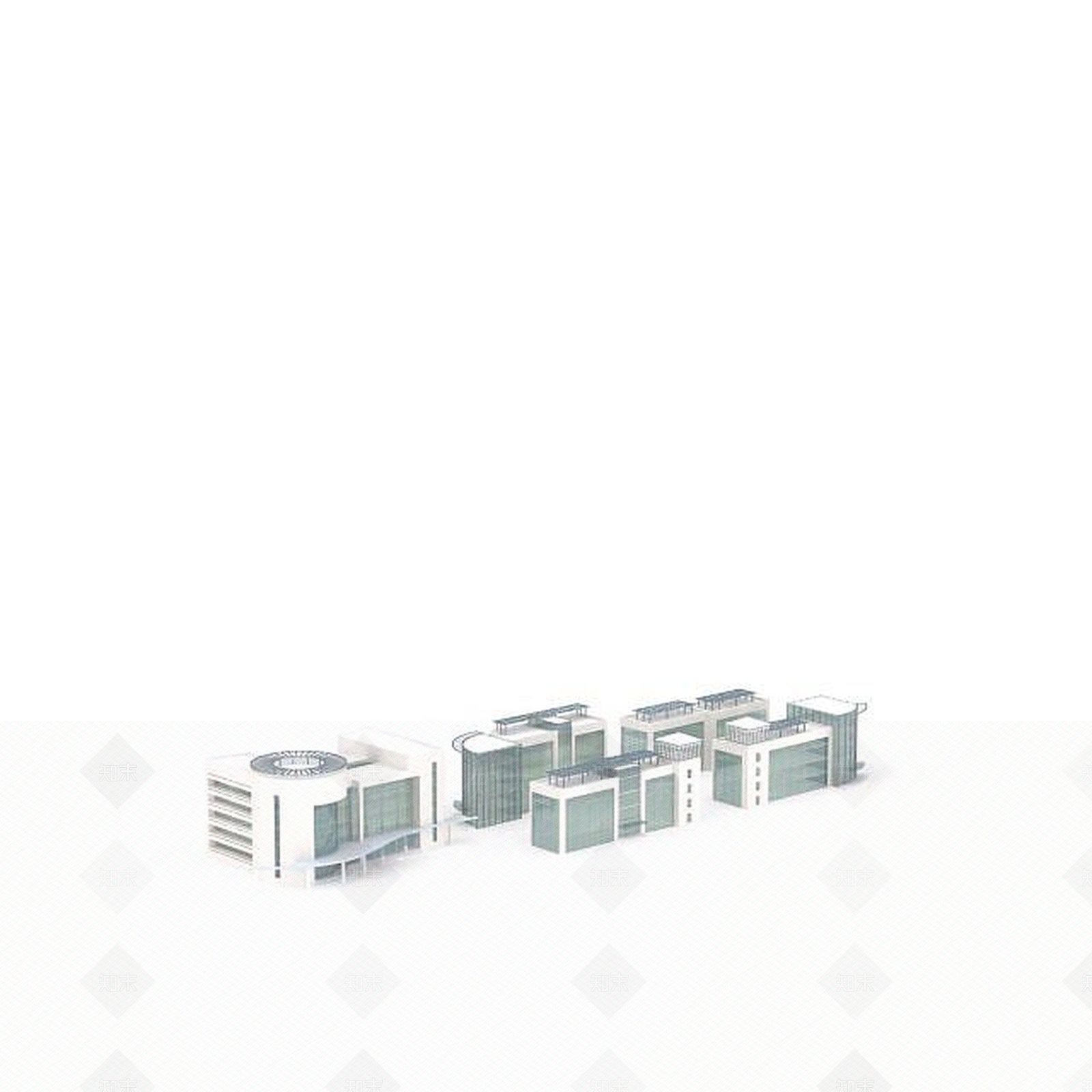 现代白色高层楼房3D模型下载【ID:1196503565】