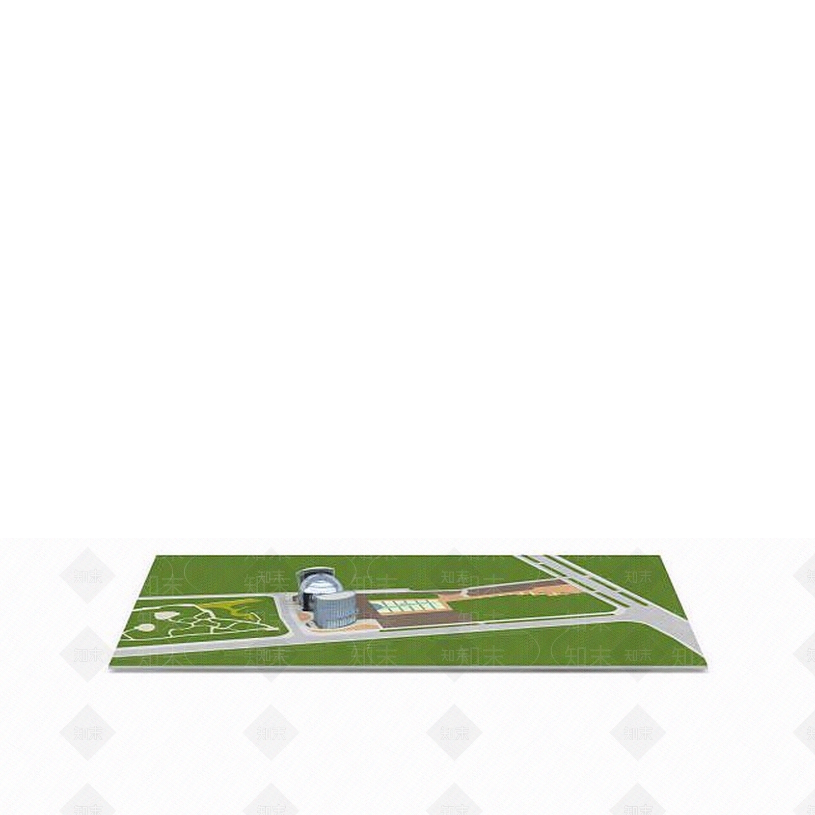 现代园林场地规划3D模型下载【ID:1196505605】