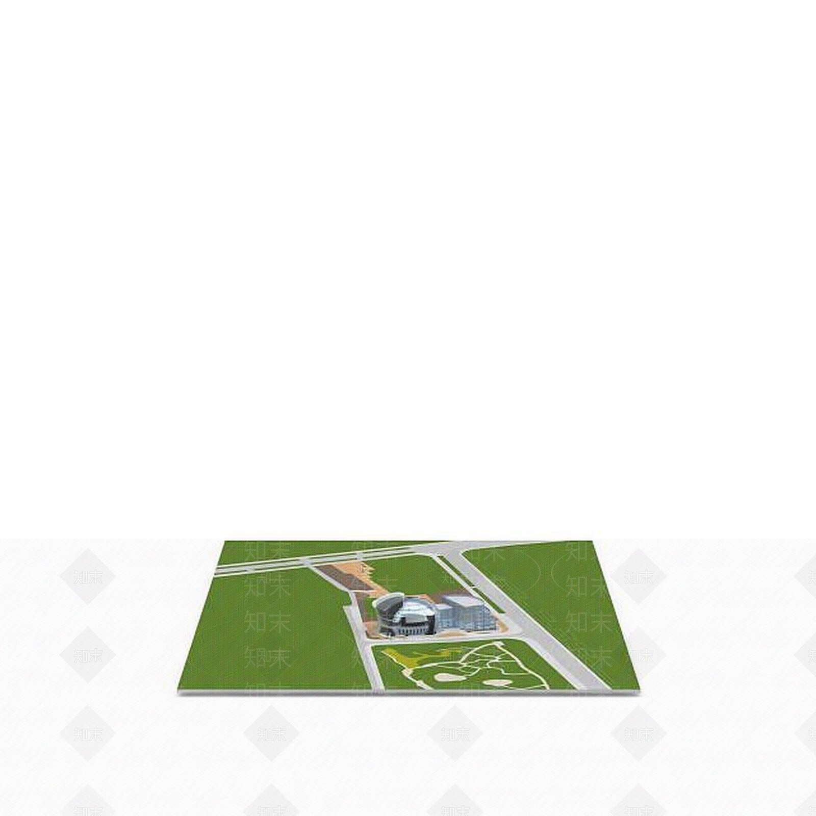 现代园林场地规划3D模型下载【ID:1196505605】