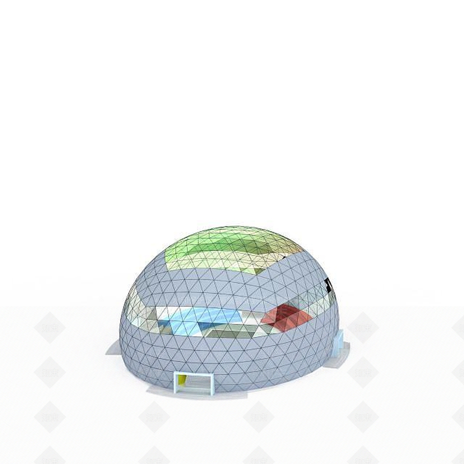现代半圆形体育馆3D模型下载【ID:1196506395】