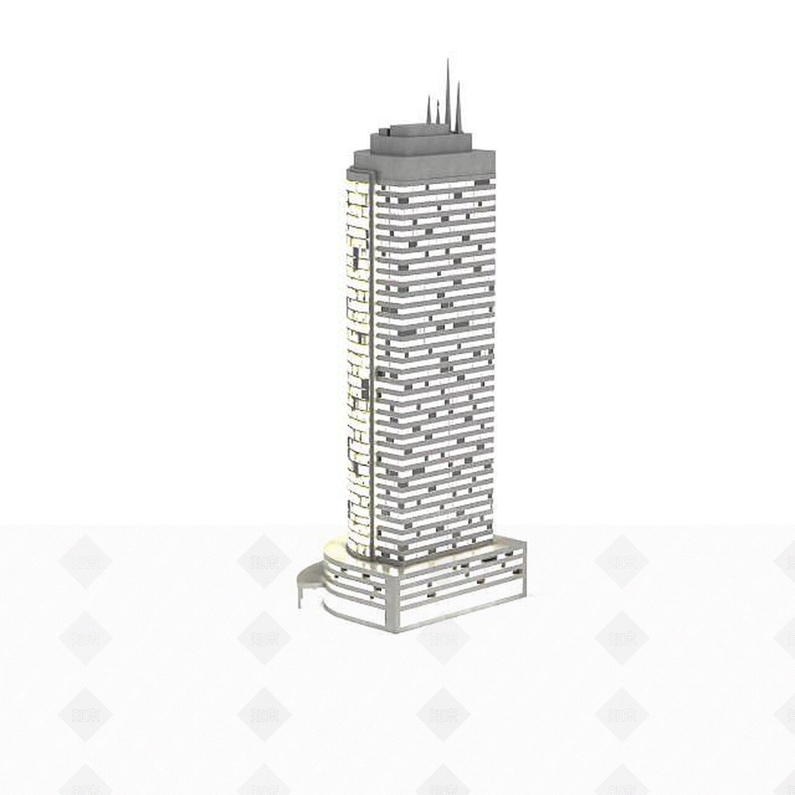 现代台湾夜景楼3D模型下载【ID:1196507951】