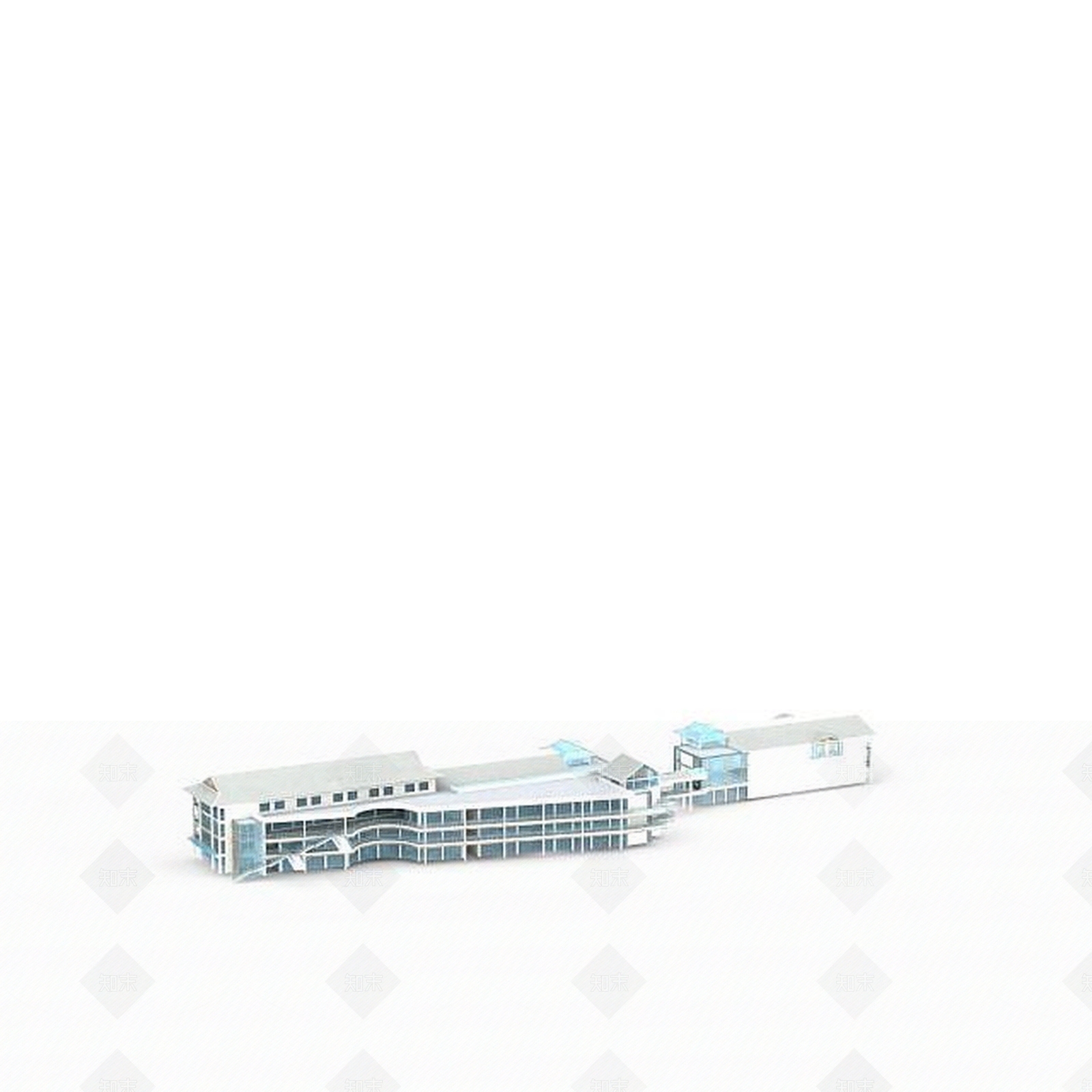 现代建筑楼群3D模型下载【ID:1196507915】