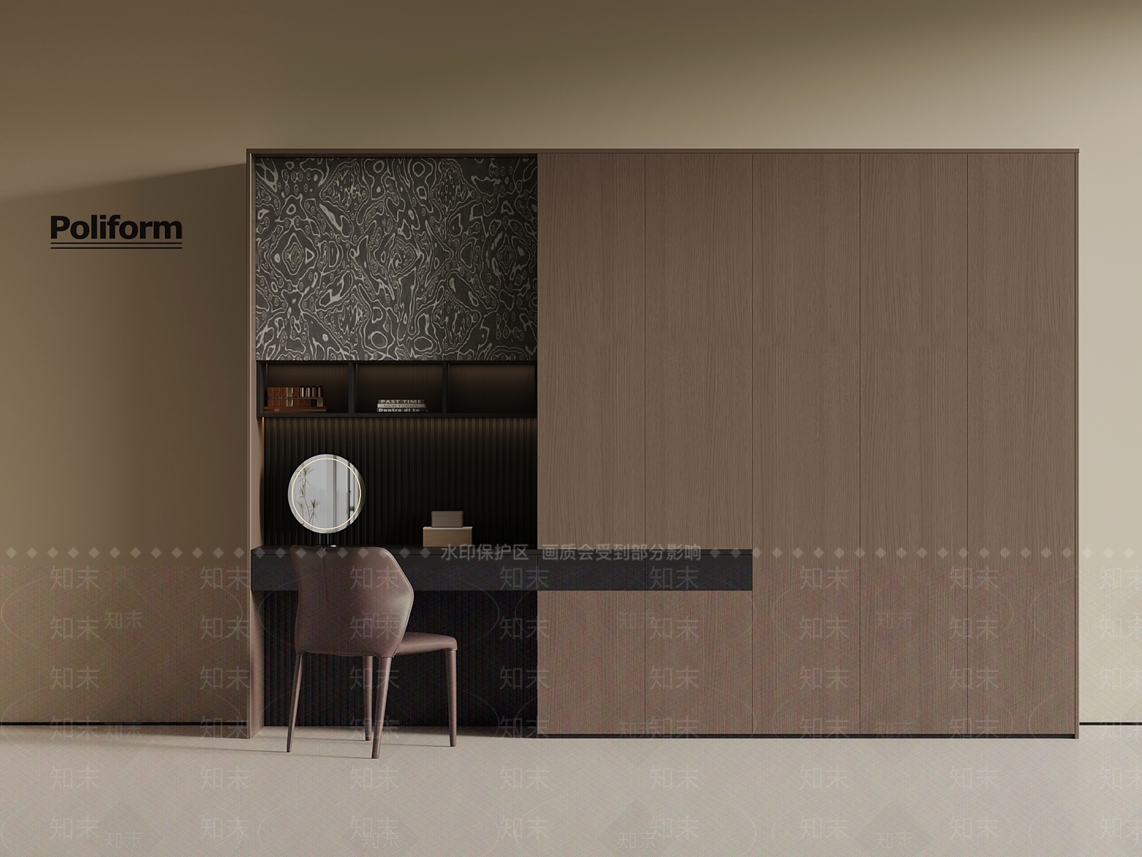 现代意式衣柜3D模型下载【ID:1196508416】