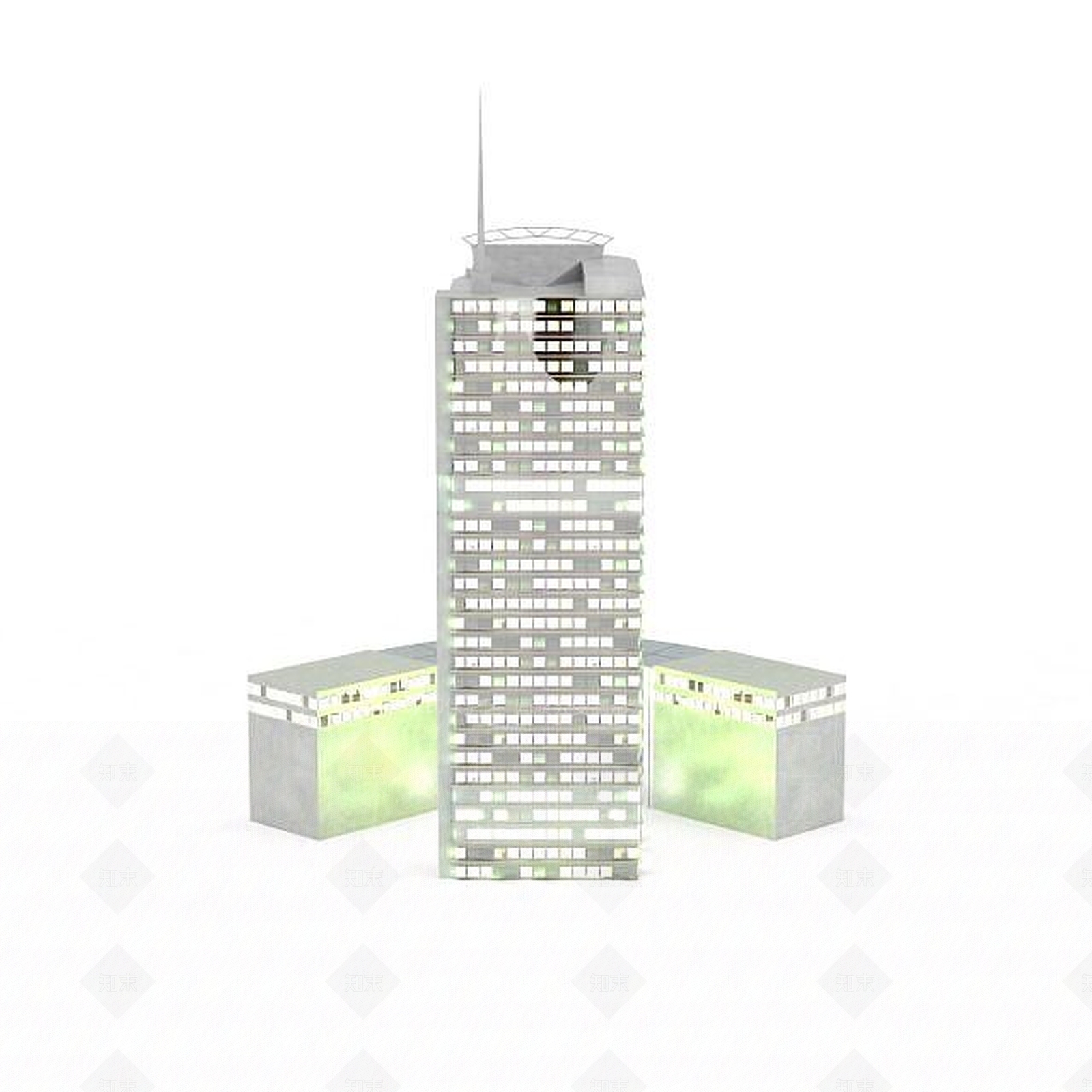 现代夜景大楼3D模型下载【ID:1196509091】
