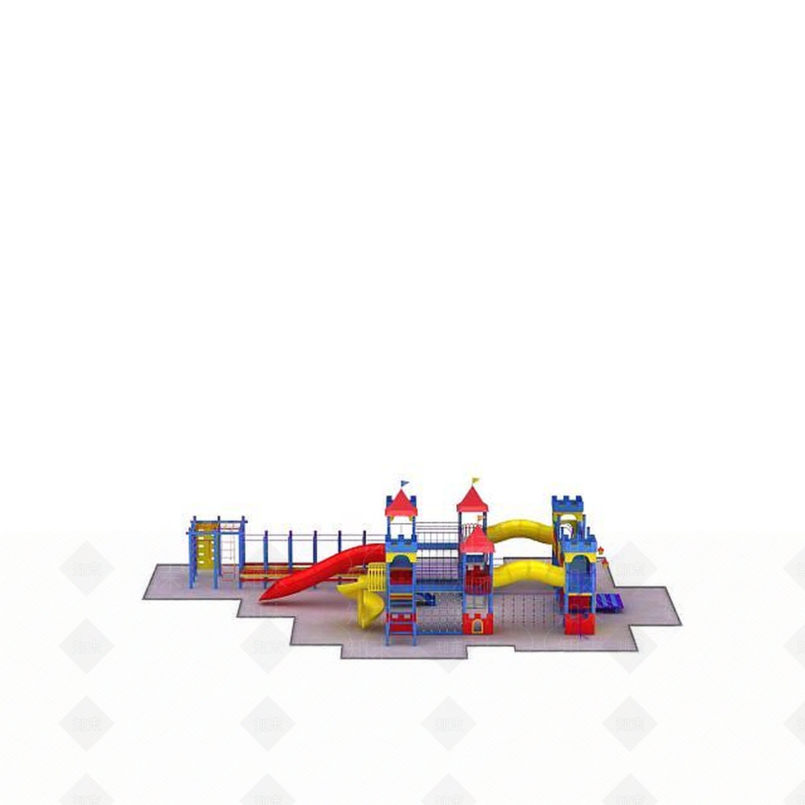 现代儿童淘气堡设备3D模型下载【ID:1196509451】