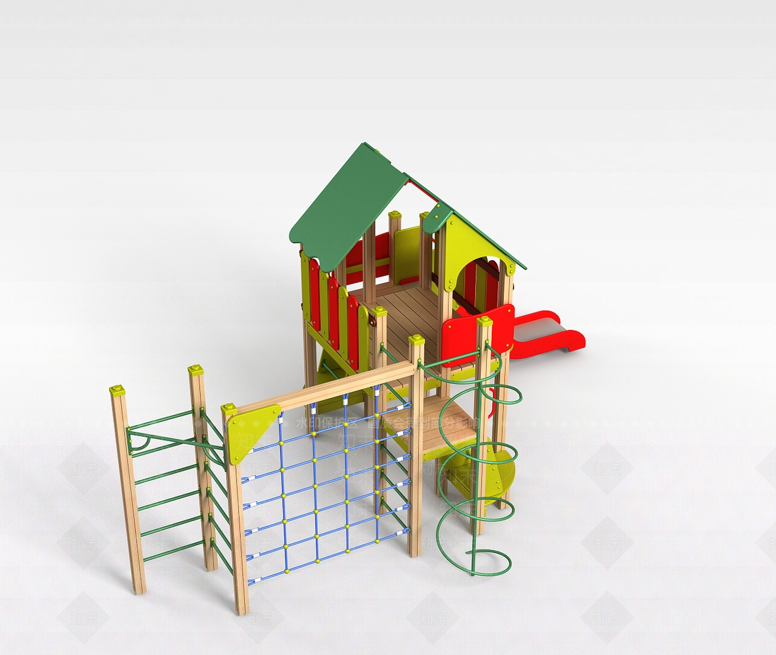 现代公园儿童设备3D模型下载【ID:1196509516】