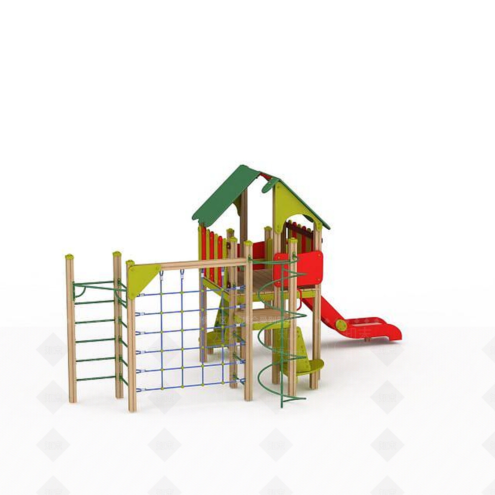 现代公园儿童设备3D模型下载【ID:1196509516】