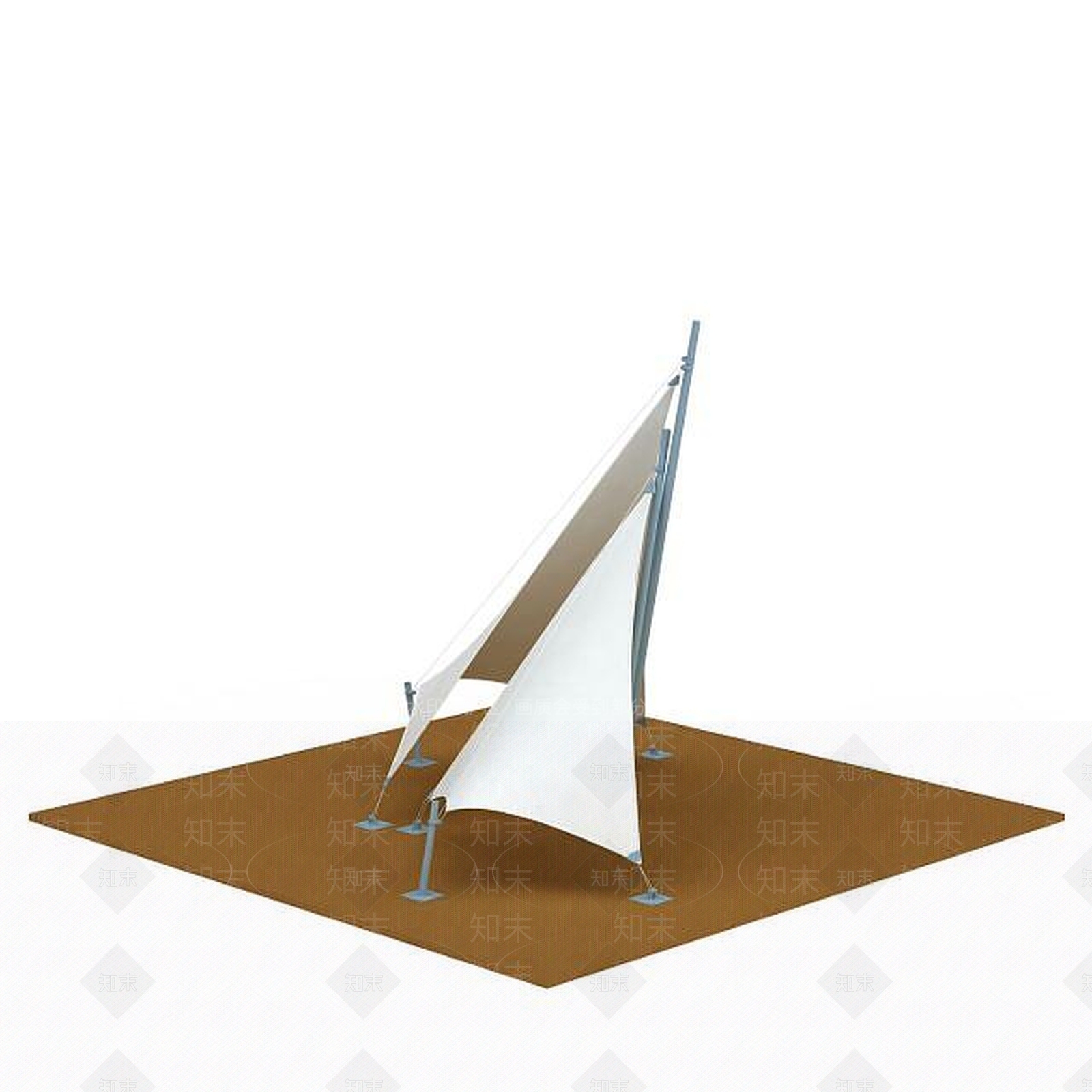 现代张拉膜3D模型下载【ID:1196510511】