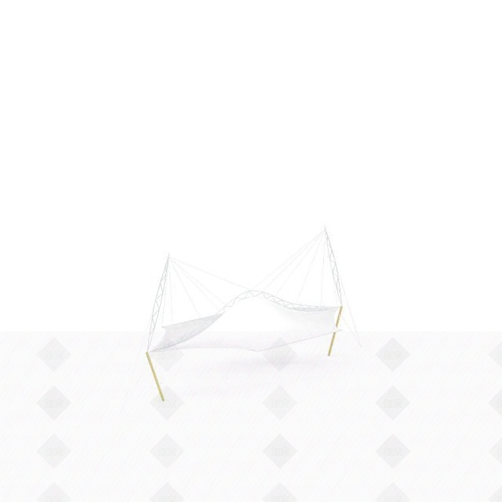 现代张拉膜3D模型下载【ID:1196510634】