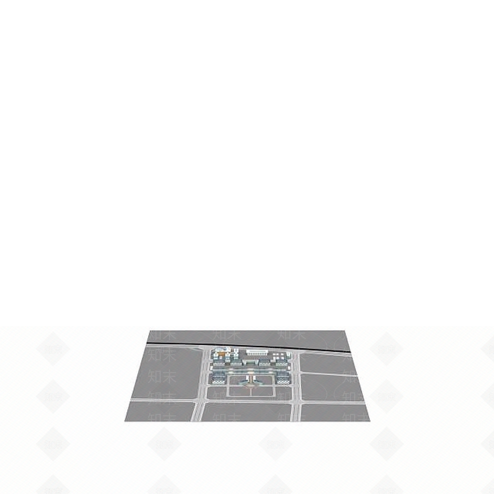 现代仓库厂房规划3D模型下载【ID:1196510719】