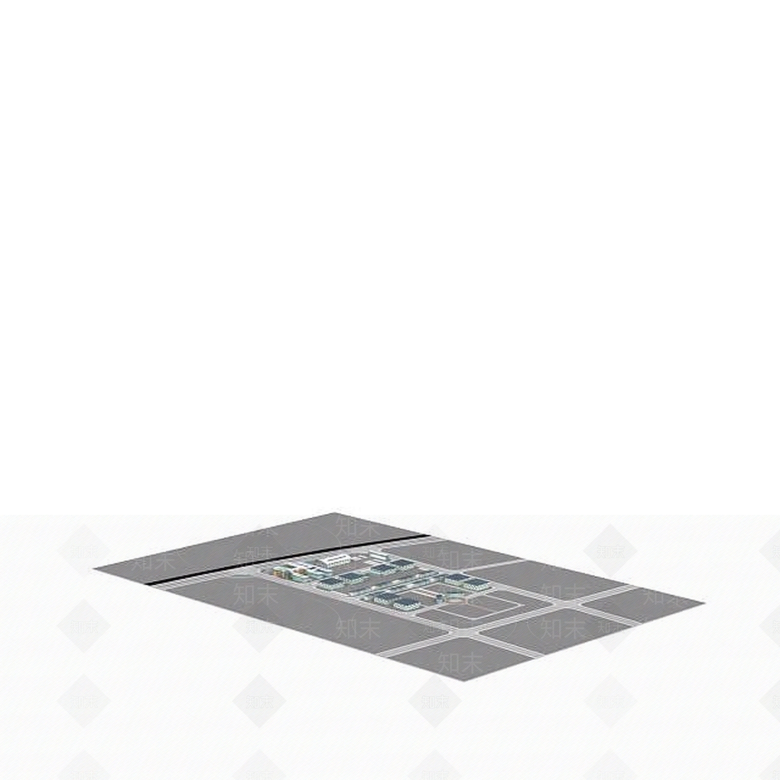 现代仓库厂房规划3D模型下载【ID:1196510719】
