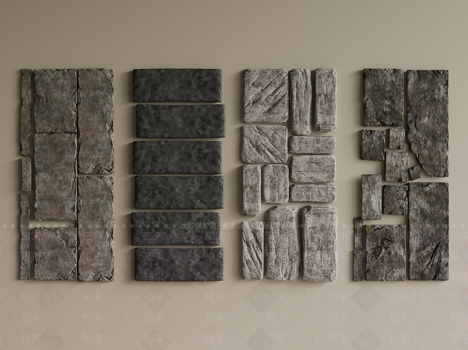 现代新中式石头SU模型下载【ID:1196511193】