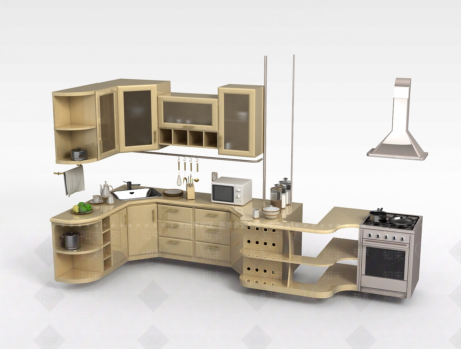 现代欧派橱柜3D模型下载【ID:1196511051】