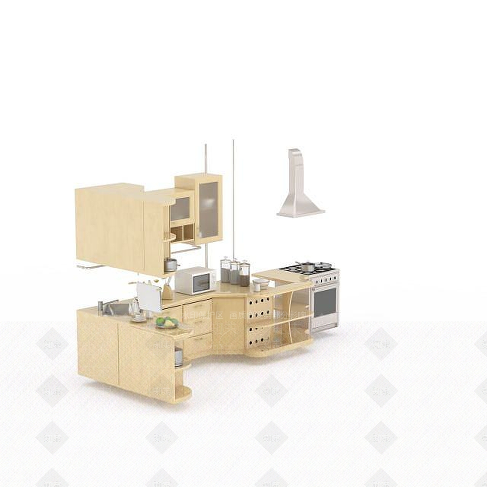 现代欧派橱柜3D模型下载【ID:1196511051】