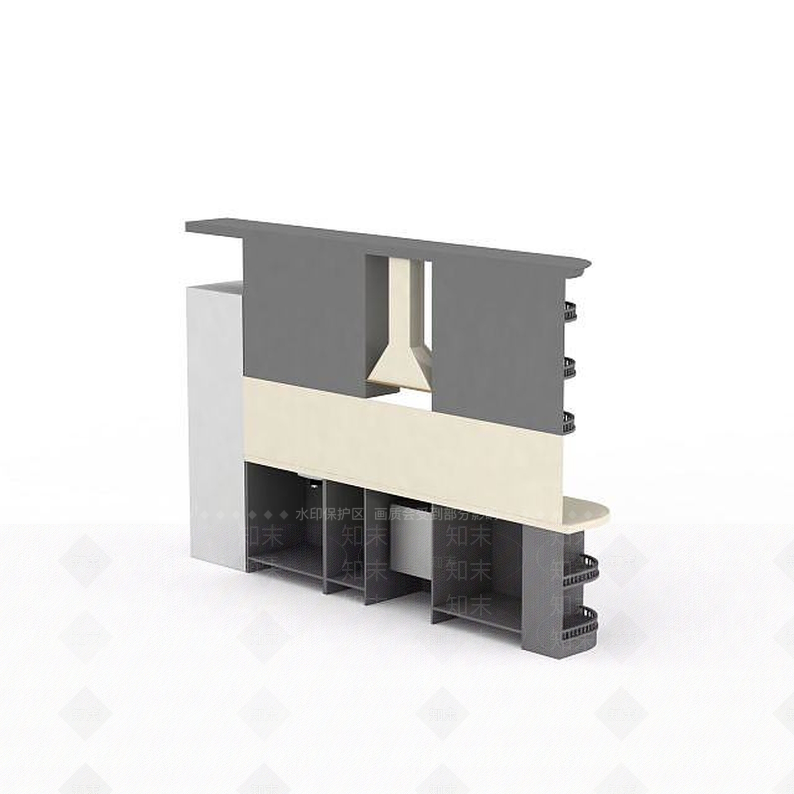 欧式古典欧式厨柜3D模型下载【ID:1196511185】