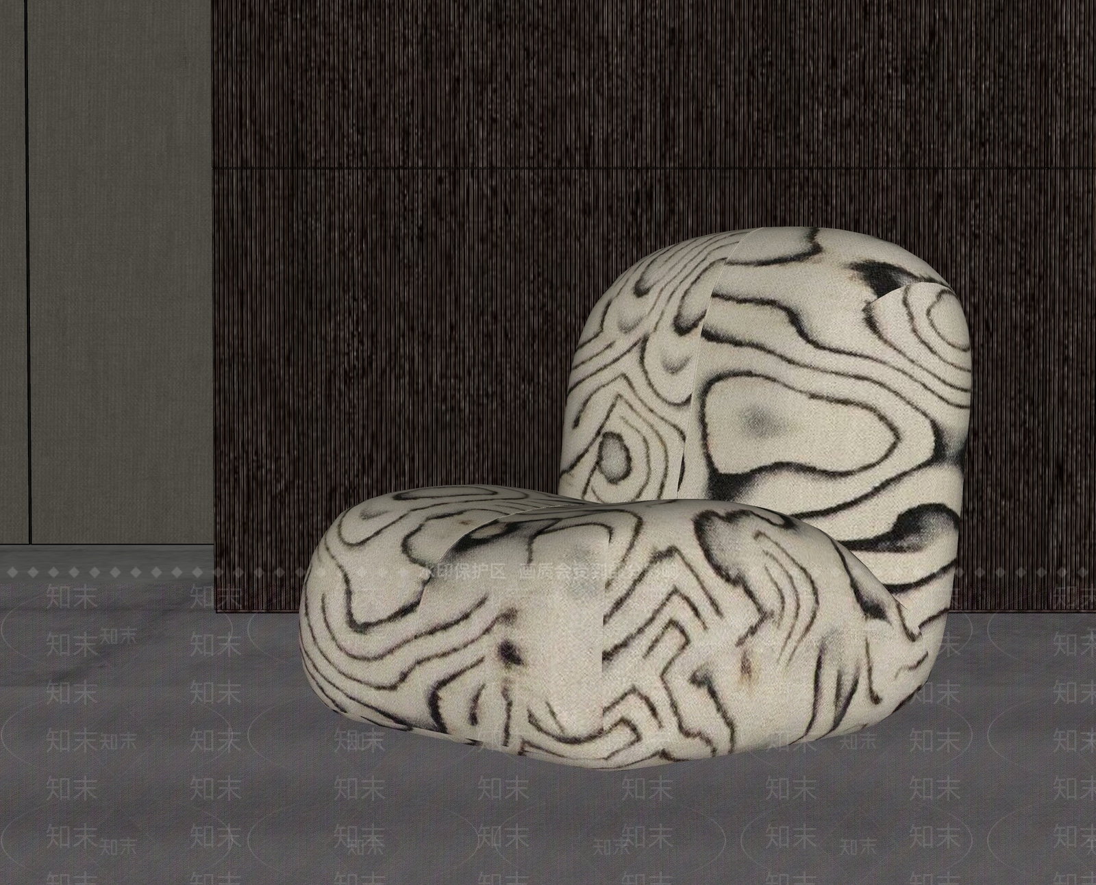 中古法式懒人沙发SU模型下载【ID:1196512610】