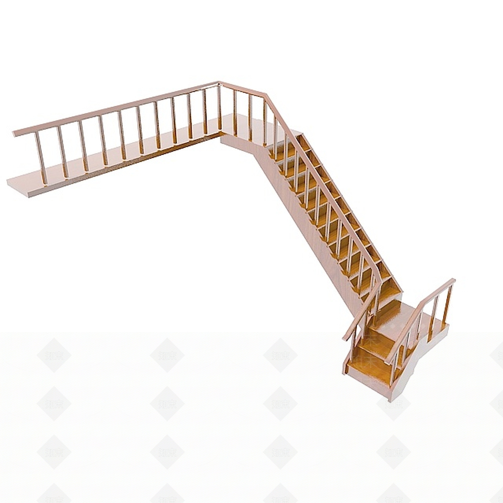 中式楼梯3D模型下载【ID:1196513672】