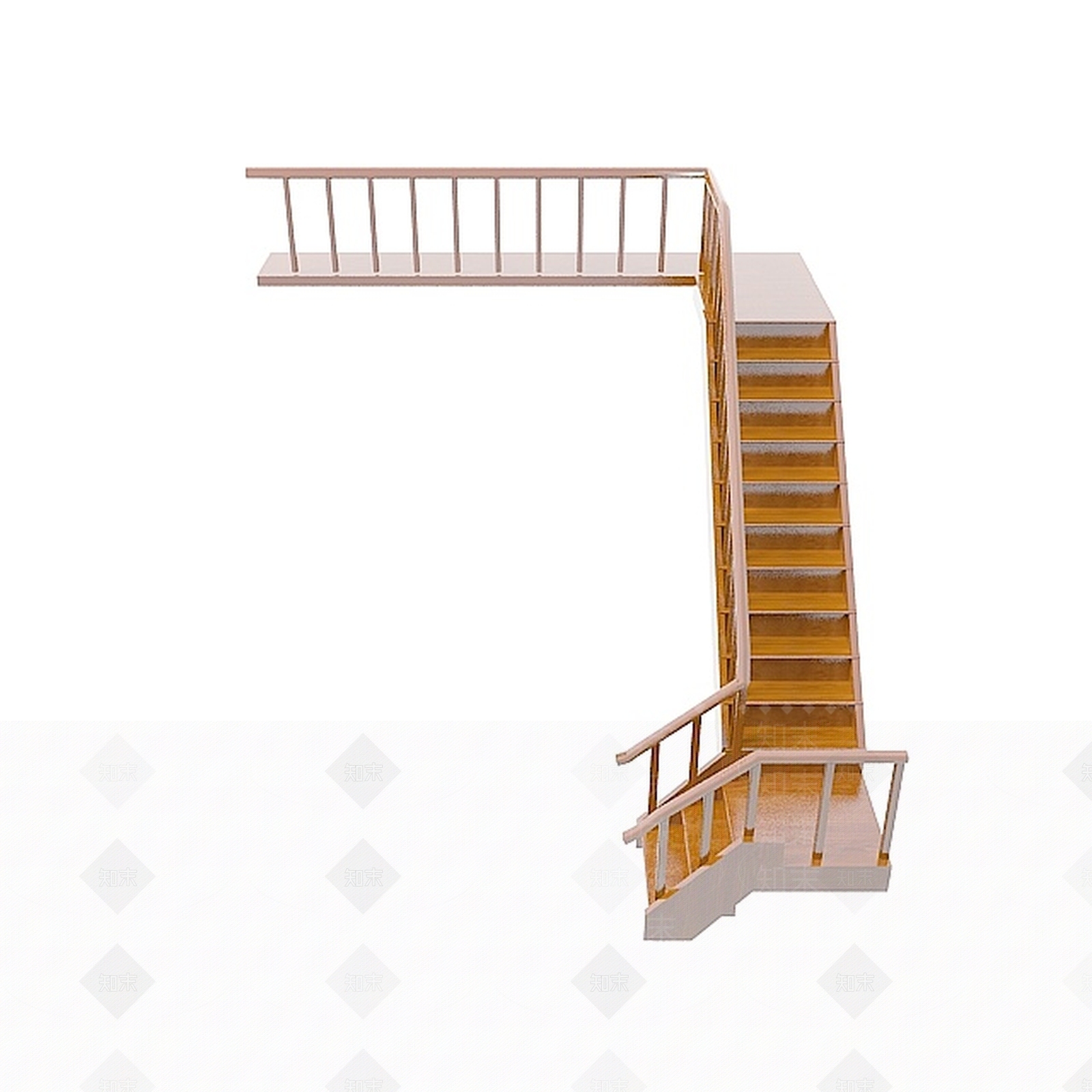 中式楼梯3D模型下载【ID:1196513672】