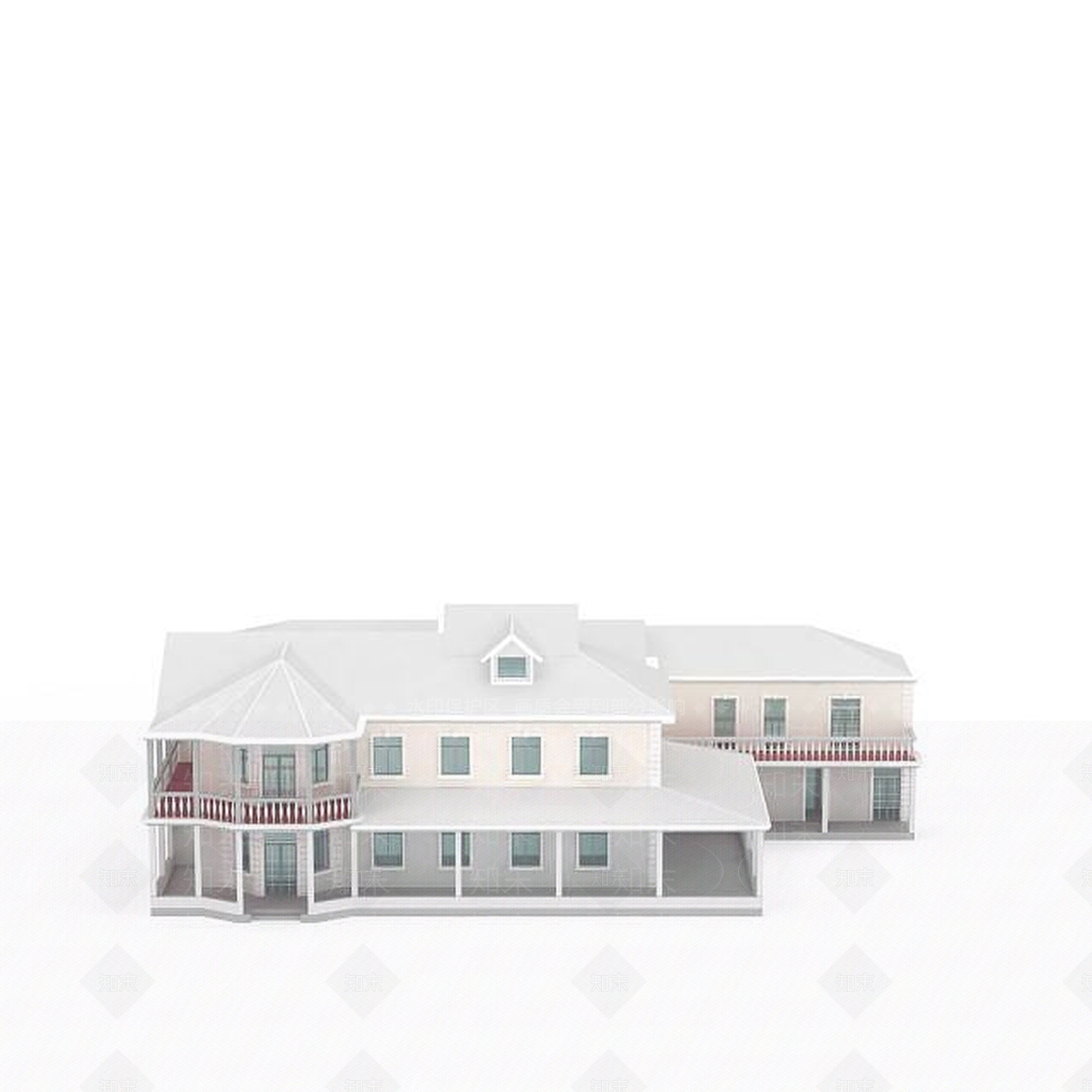 现代豪华别墅3D模型下载【ID:1196515022】