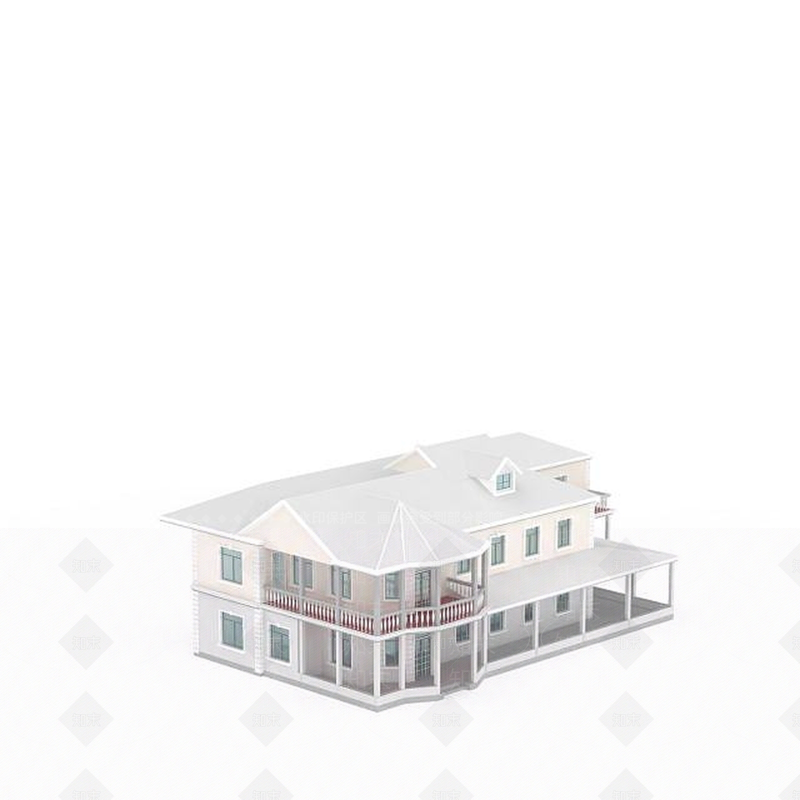现代豪华别墅3D模型下载【ID:1196515022】